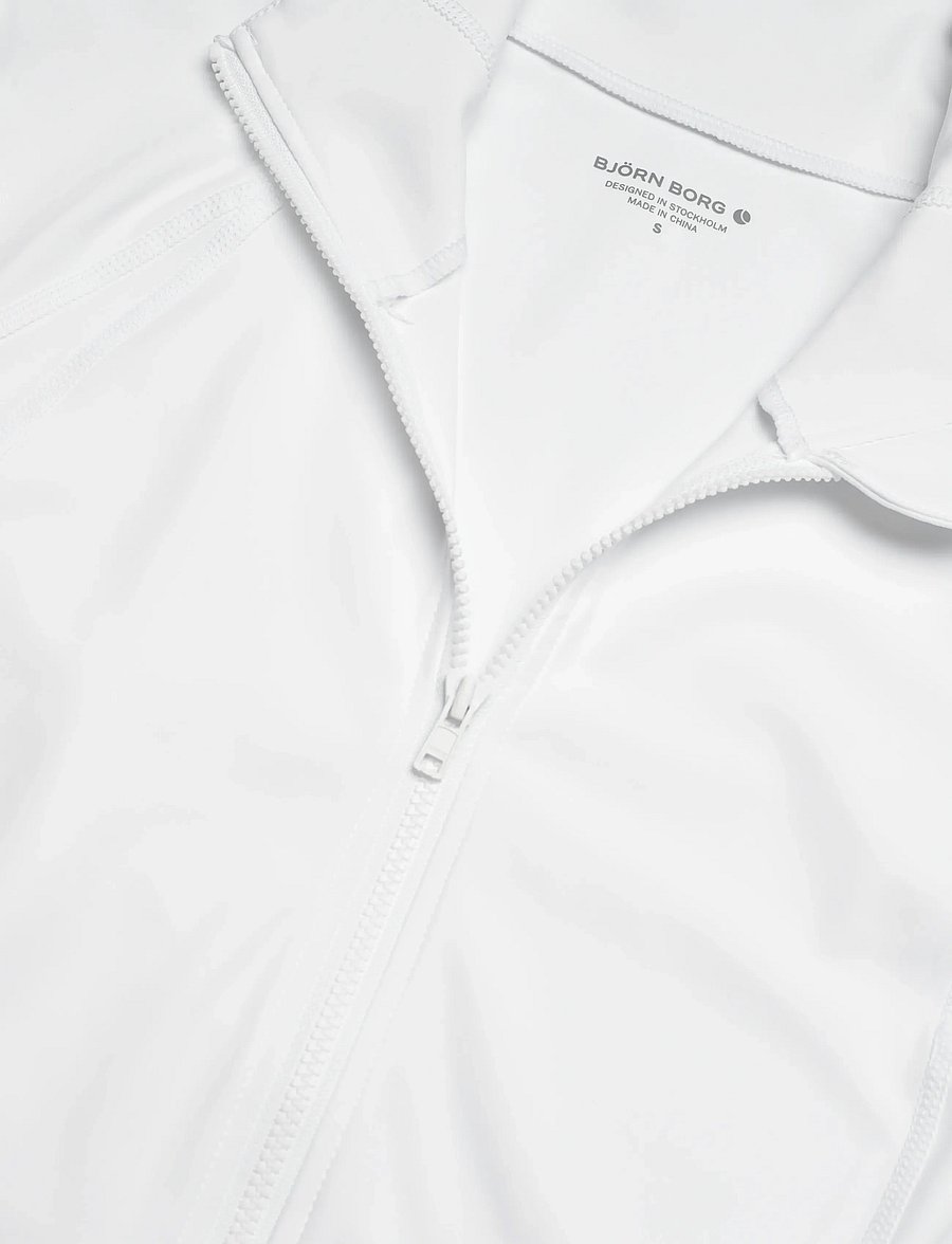 Björn Borg - BORG SOFT ZIP MIDLAYER - oberteile - brilliant white - 2