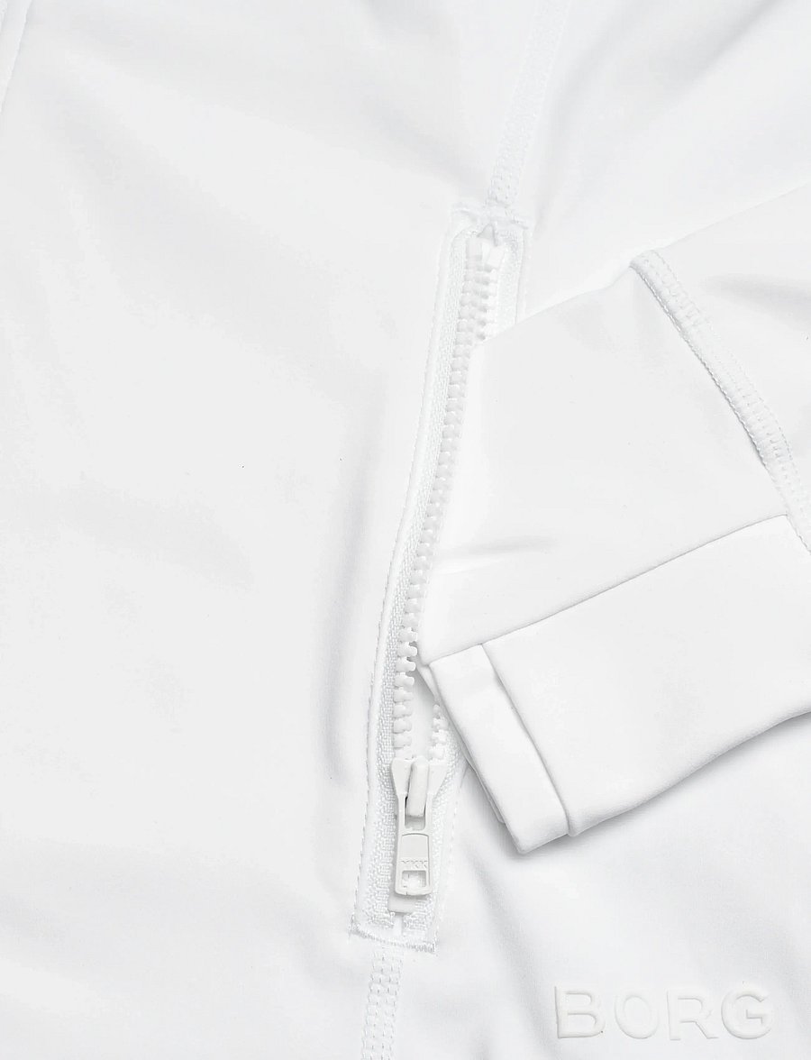 Björn Borg - BORG SOFT ZIP MIDLAYER - oberteile - brilliant white - 3