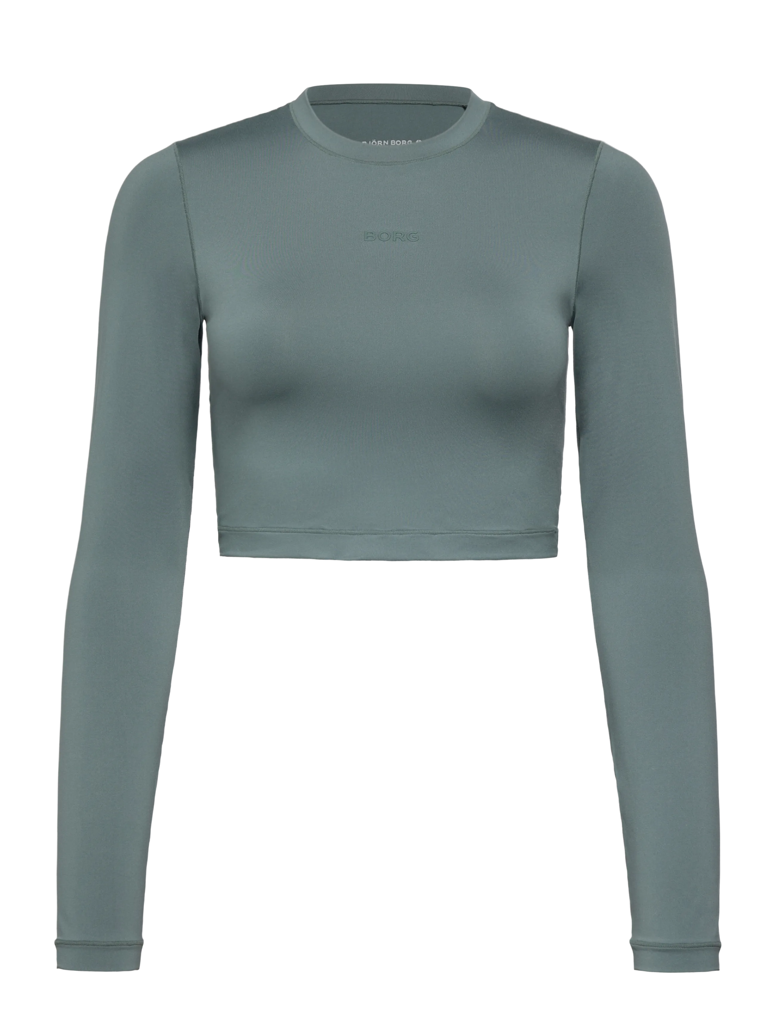 Björn Borg Studio Soft Cropped Longsleeve, S, Green, Crop Overdele > Crop Overdele Med Lange Ærmer, Dame