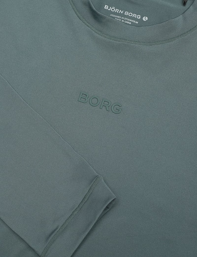 Björn Borg - STUDIO SOFT CROPPED LONGSLEEVE - crop tops - balsam green - 2