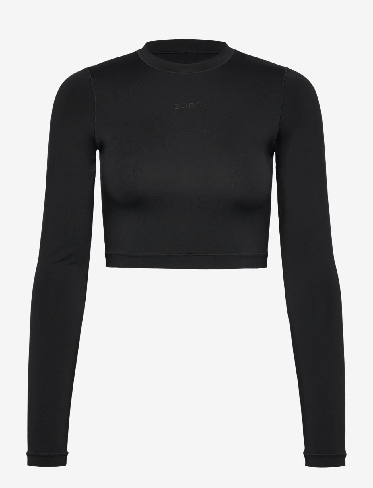 Björn Borg - STUDIO SOFT CROPPED LONGSLEEVE - crop tops - black beauty - 0