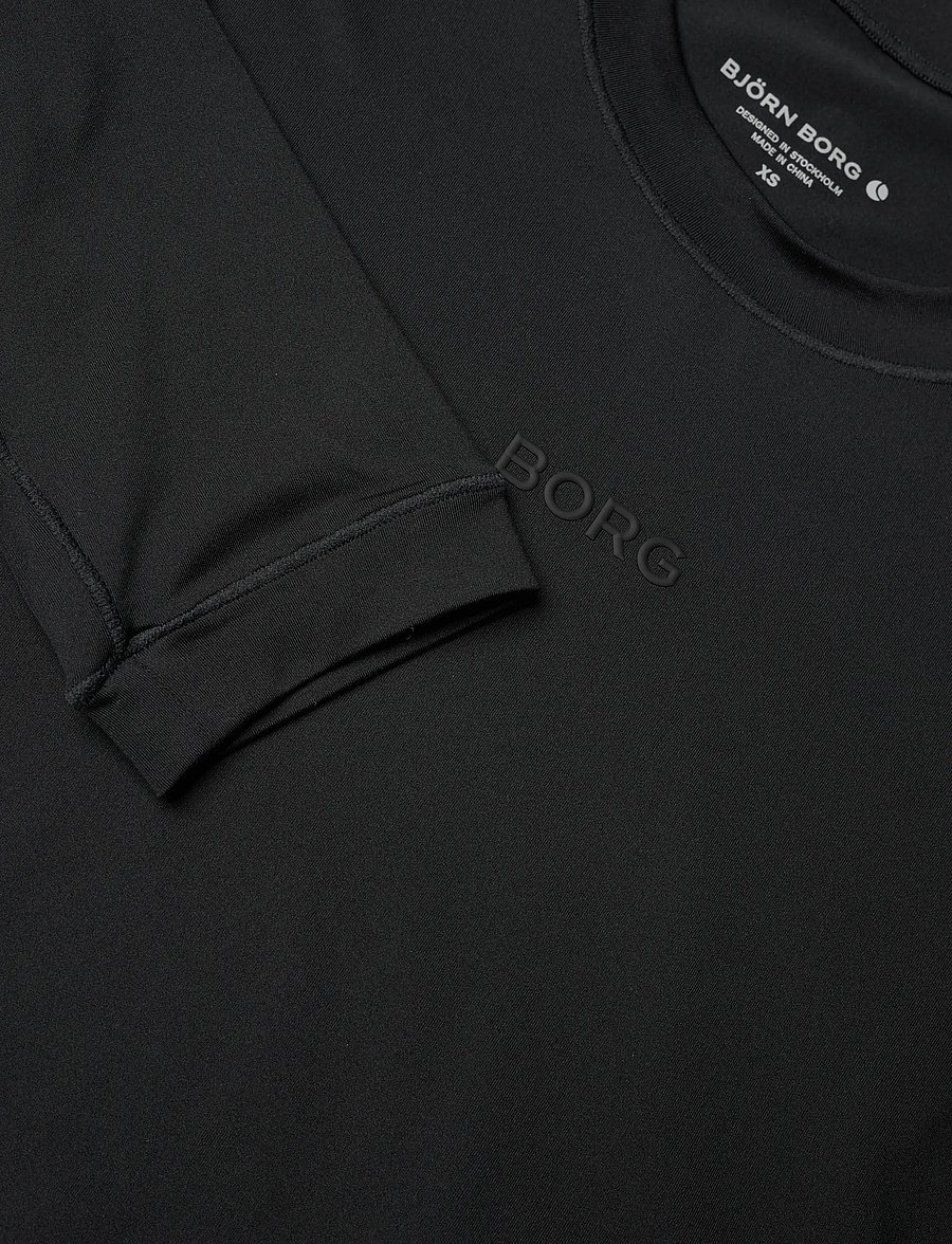 Björn Borg - STUDIO SOFT CROPPED LONGSLEEVE - crop-tops - black beauty - 2