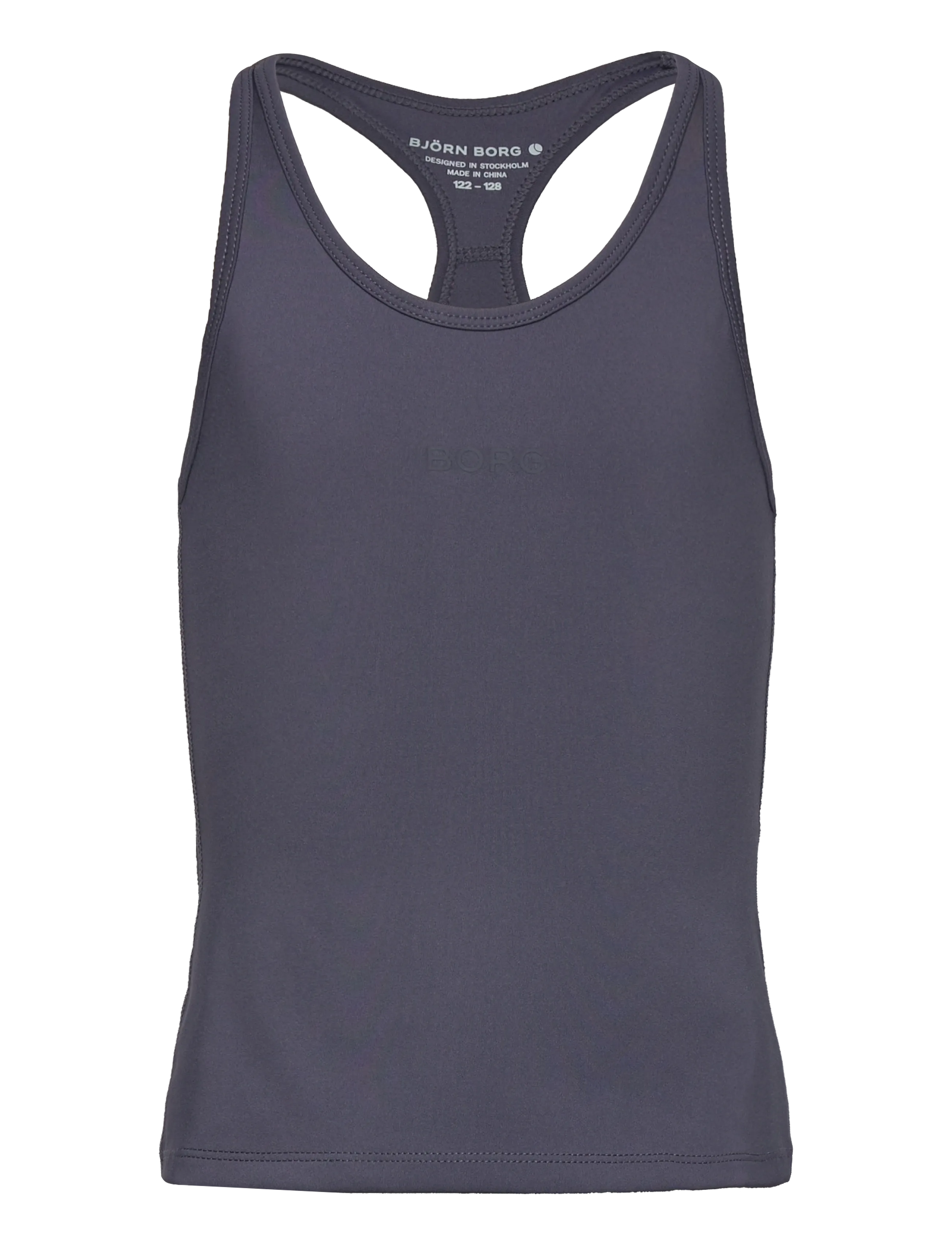 Björn Borg Borg Racerback Tank Top, Børn, Racerback Tanktop, Grå, Str: 170