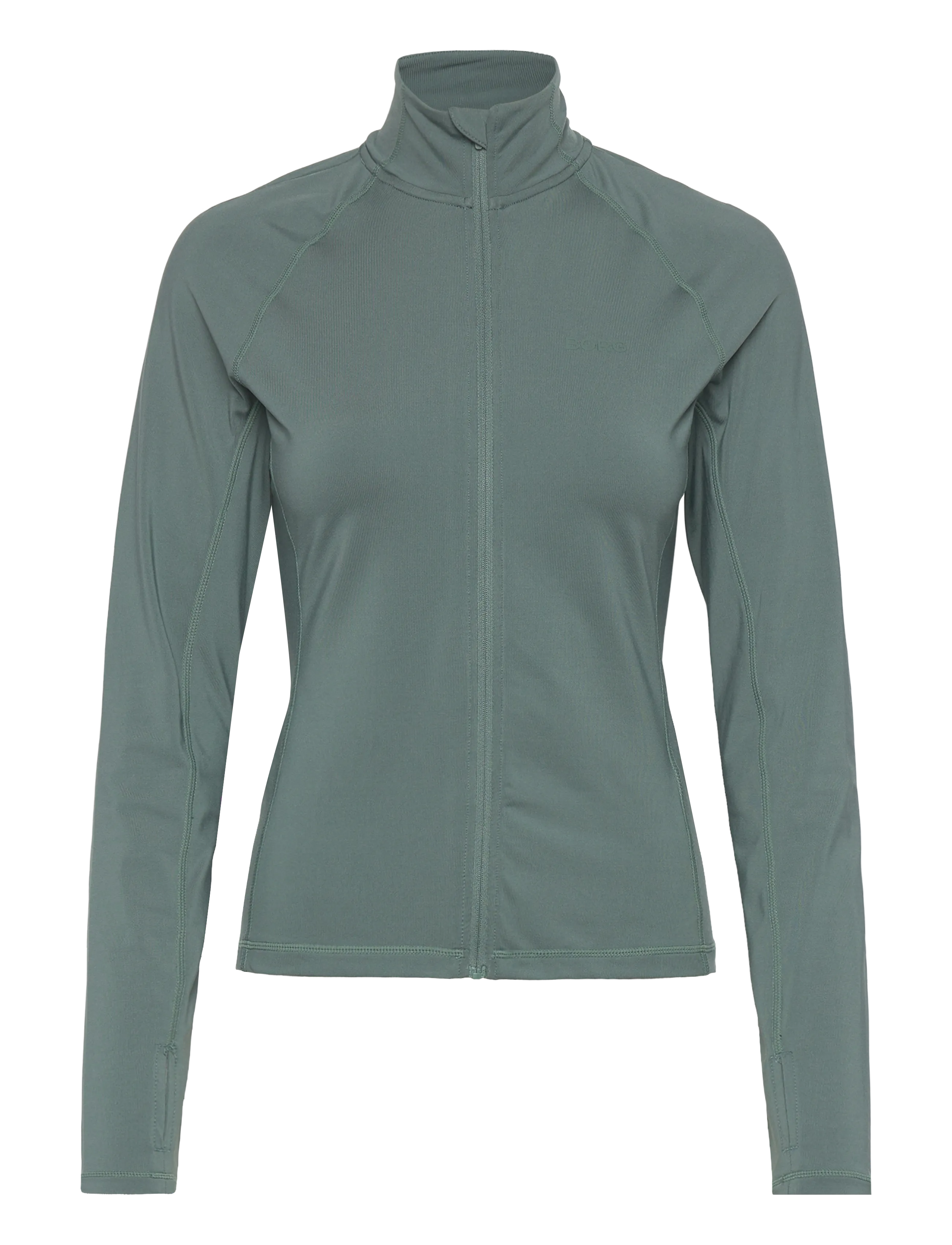 Björn Borg Borg Full Zip Midlayer, Kvinder, Fuld Lynlås Mellemlagsjakke, Grøn, Str: XS