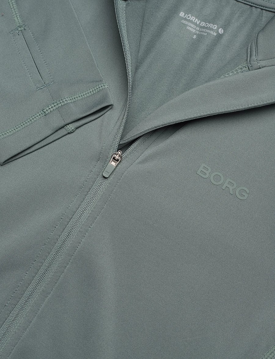 Björn Borg - BORG FULL ZIP MIDLAYER - oberteile - balsam green - 2