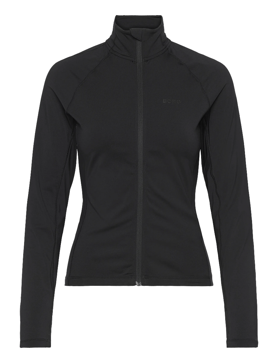 Björn Borg - BORG FULL ZIP MIDLAYER - oberteile - black beauty - 0