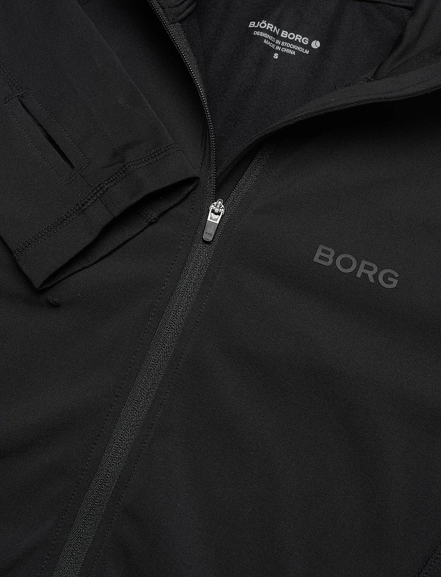 Björn Borg - BORG FULL ZIP MIDLAYER - oberteile - black beauty - 2