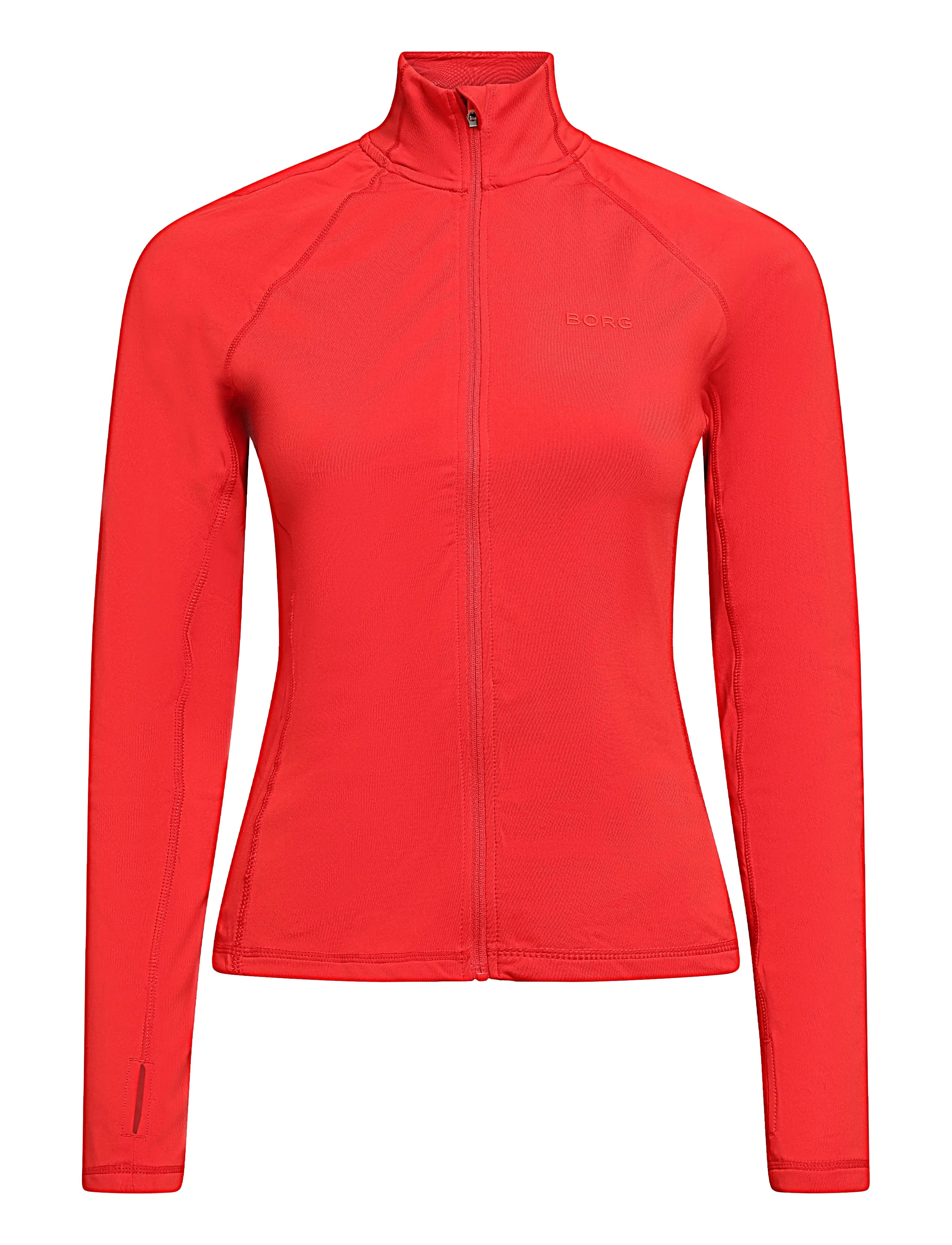 Björn Borg Borg Full Zip Midlayer, Damen, Midlayer Jacke Mit Durchgehendem Reißverschluss, Rot, Gr.S