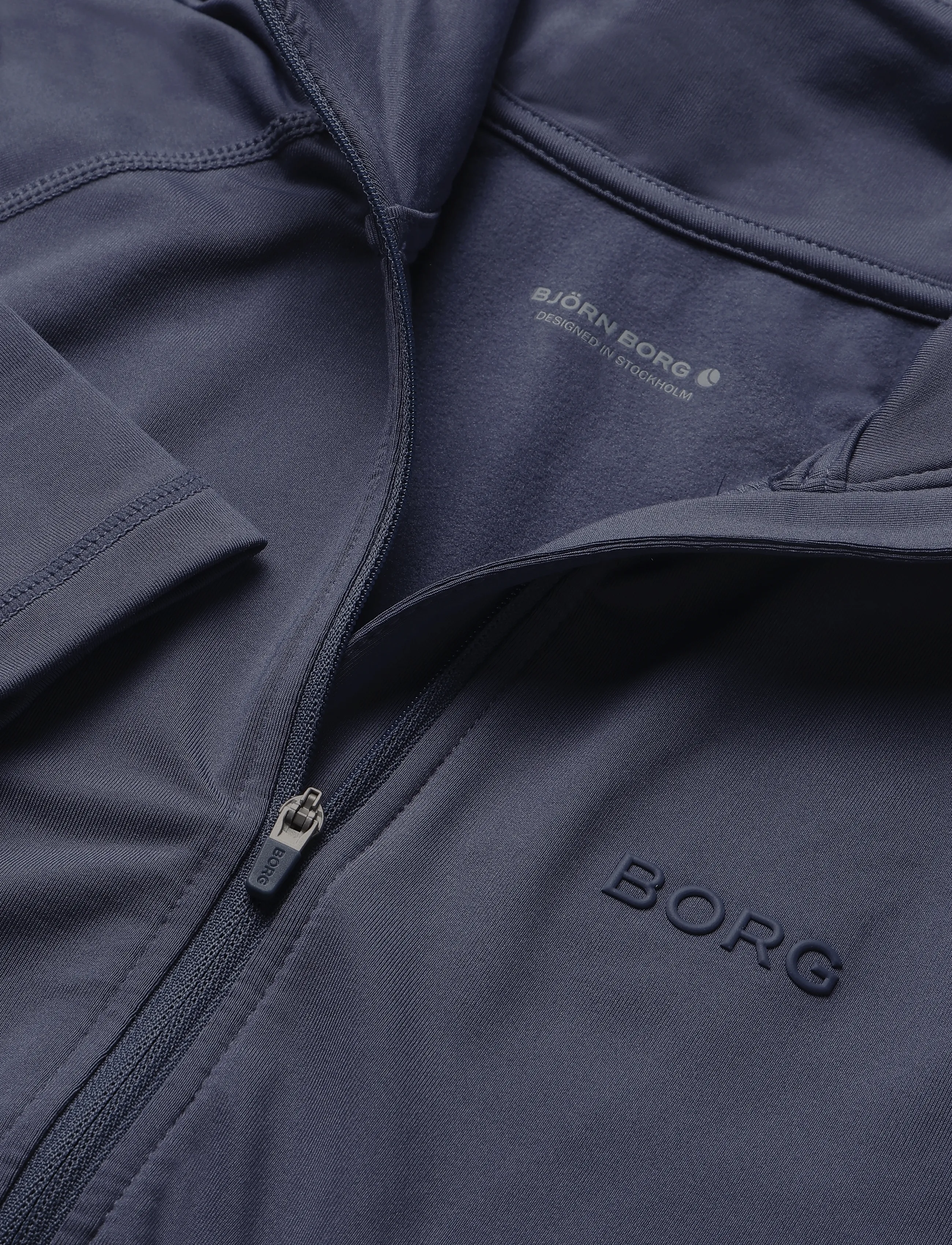 Björn Borg - BORG FULL ZIP MIDLAYER - overdele - nightshadow blue - 2