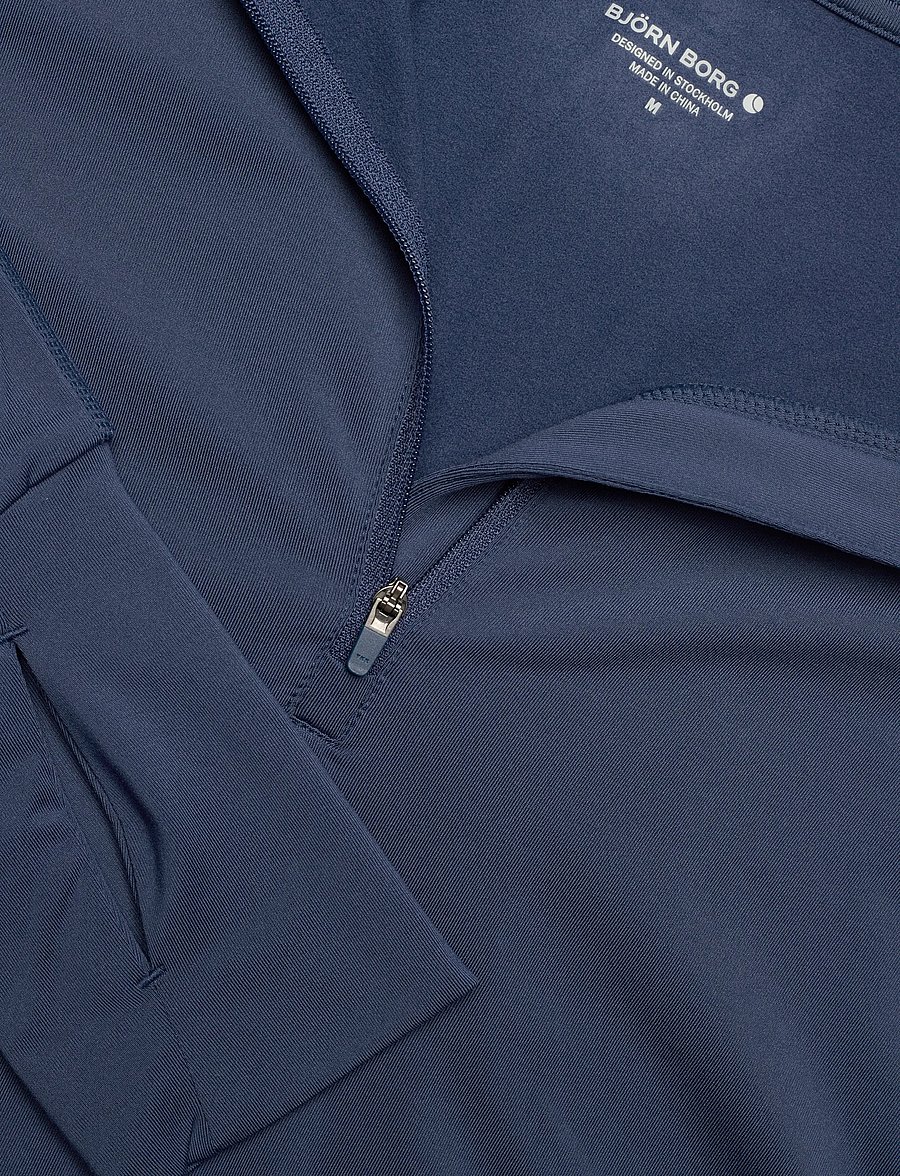 Björn Borg - BORG MIDLAYER HALF ZIP - flisiniai ir viršutiniai drabužiai - sargasso sea - 4