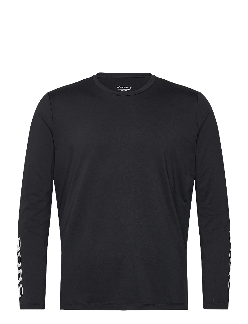 Björn Borg - BORG LONG SLEEVE T-SHIRT - longsleeved tops - black beauty - 0