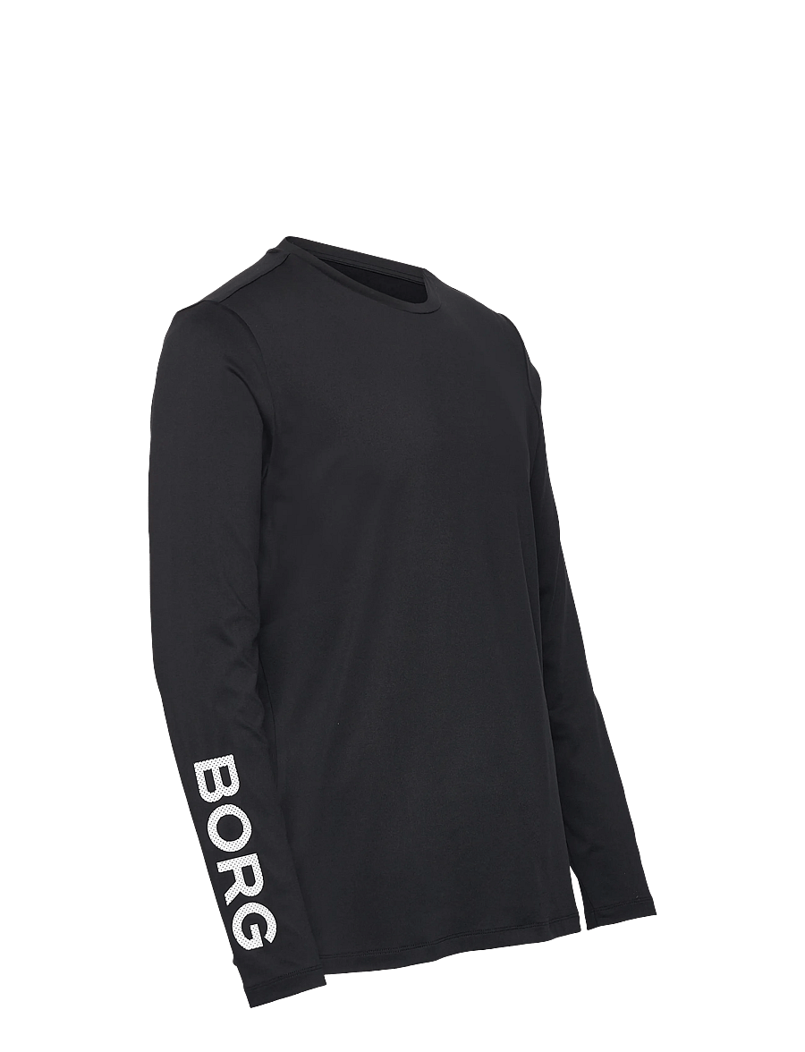 Björn Borg - BORG LONG SLEEVE T-SHIRT - pikkade varrukatega alussärgid - black beauty - 3