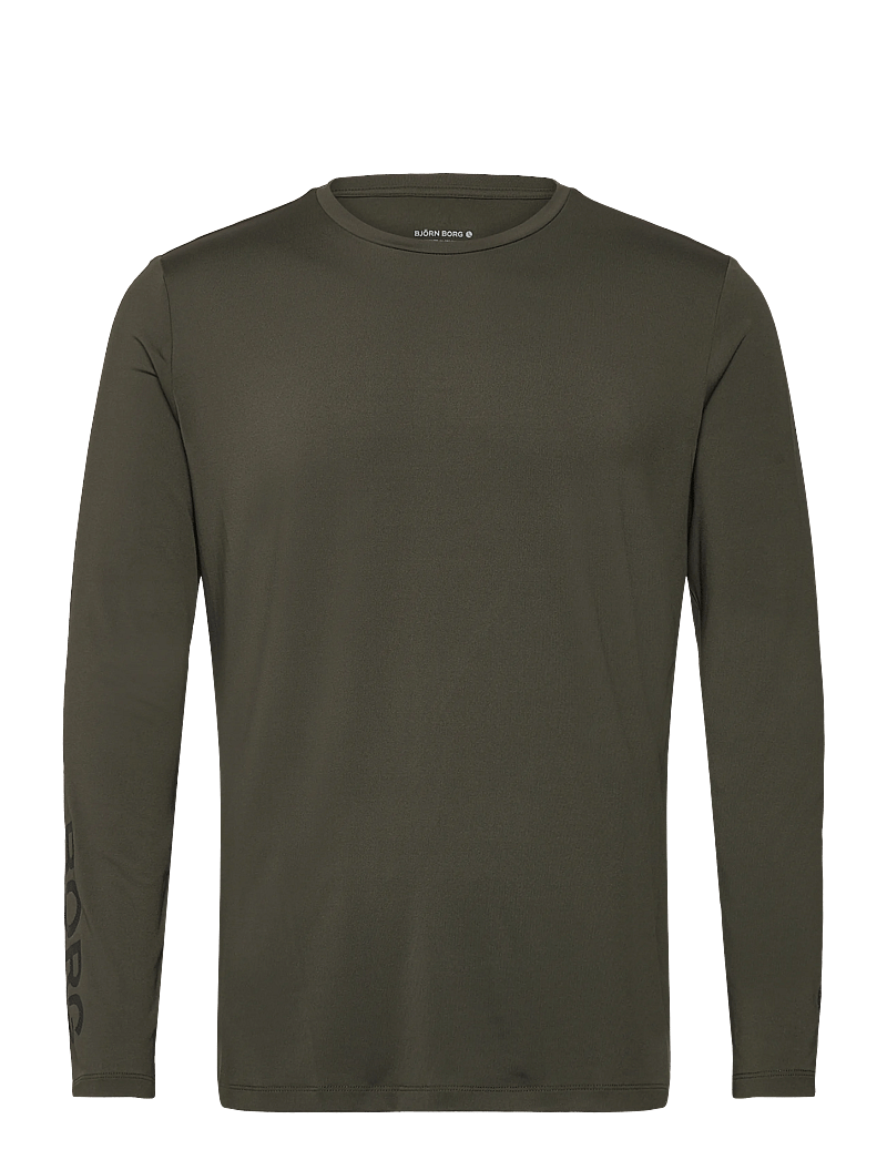 Björn Borg - BORG LONG SLEEVE T-SHIRT - långärmade tröjor - forest night - 0