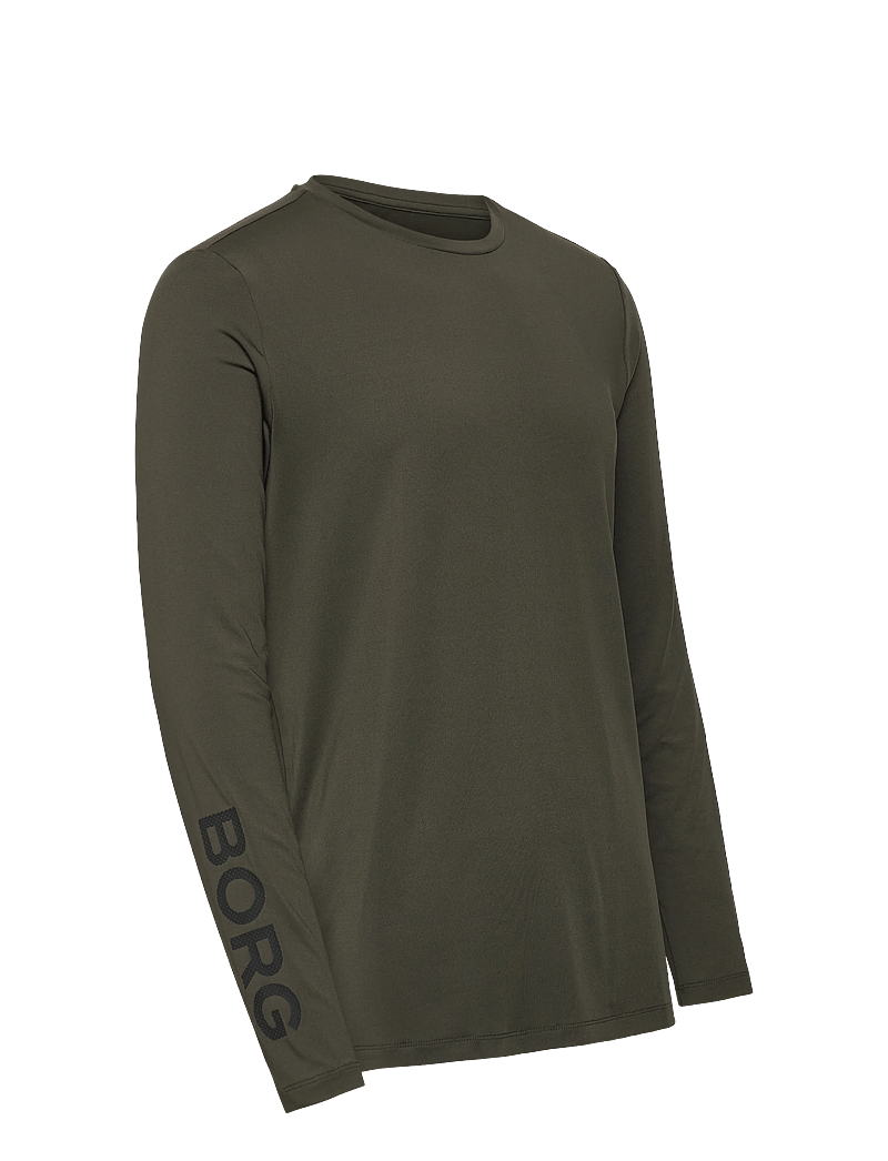 Björn Borg - BORG LONG SLEEVE T-SHIRT - långärmade tröjor - forest night - 2