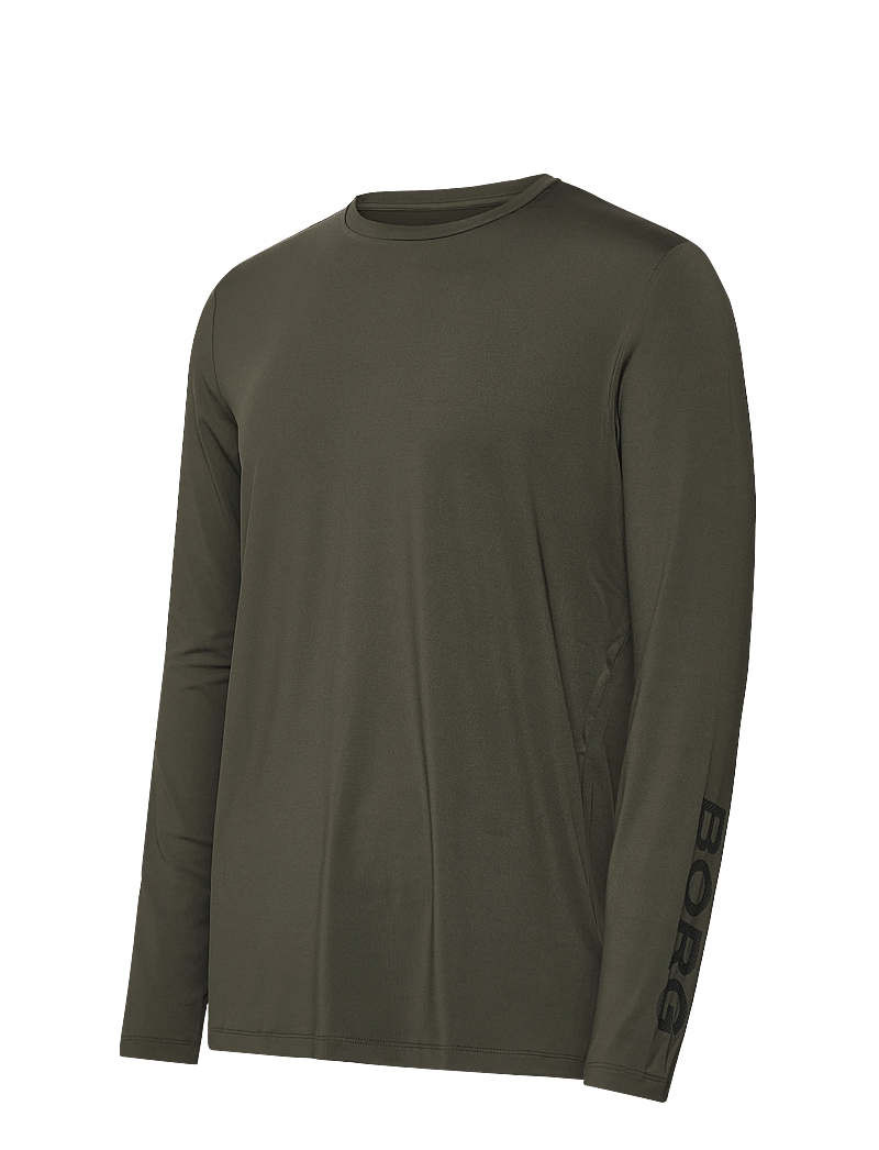 Björn Borg - BORG LONG SLEEVE T-SHIRT - långärmade tröjor - forest night - 3
