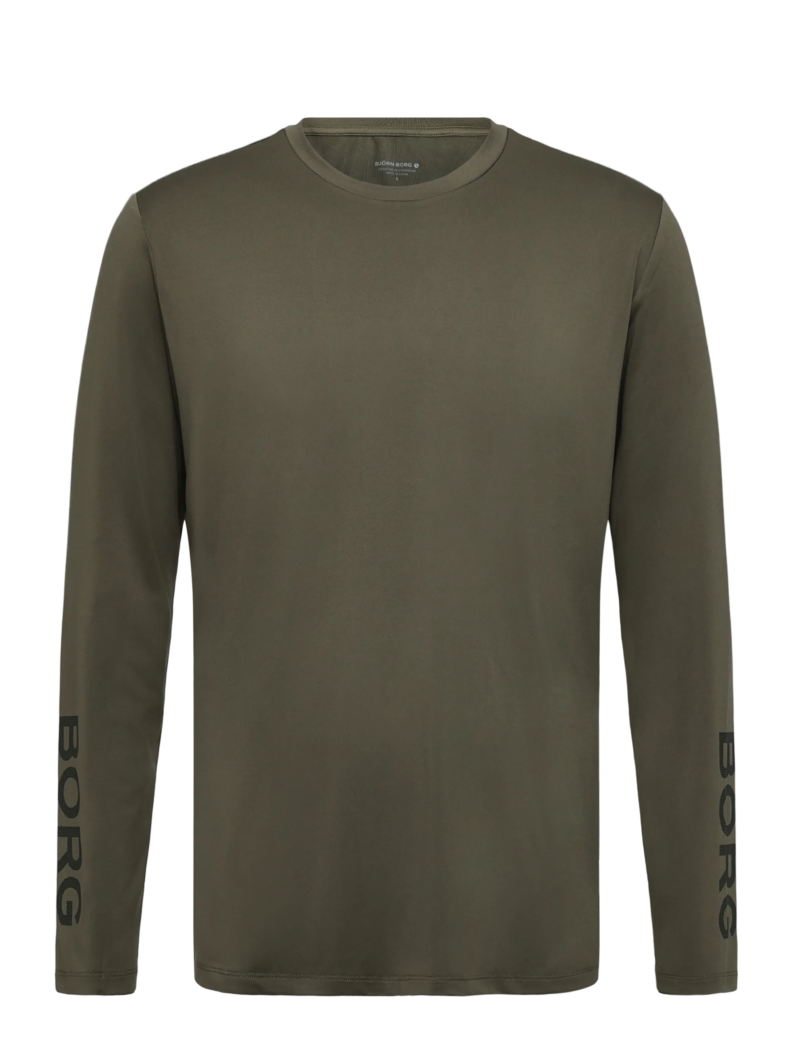 Björn Borg BORG LONG SLEEVE T-SHIRT - Kleidung - KALAMATA / khaki/green