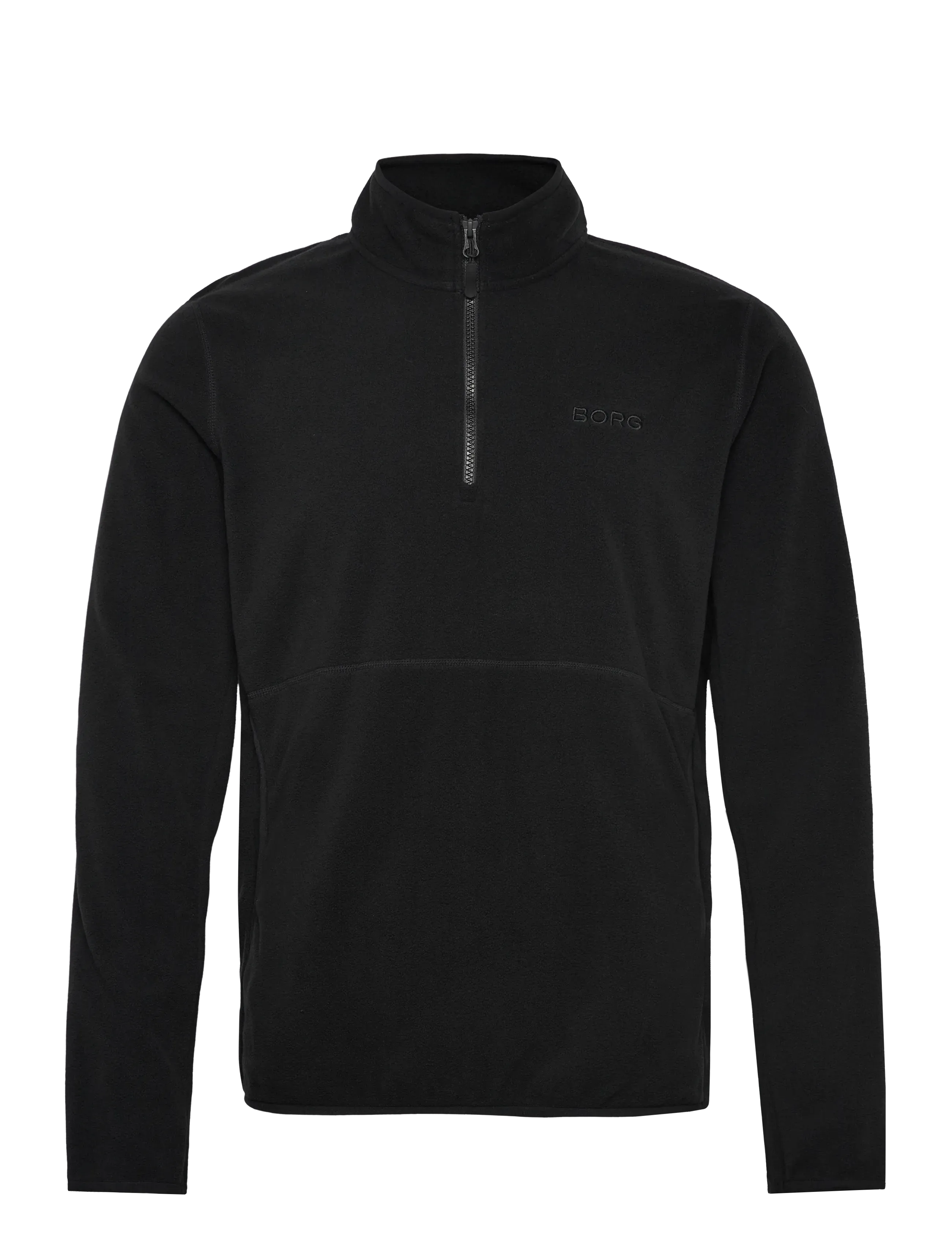 BORG HALF ZIP FLEECE - BLACK BEAUTY