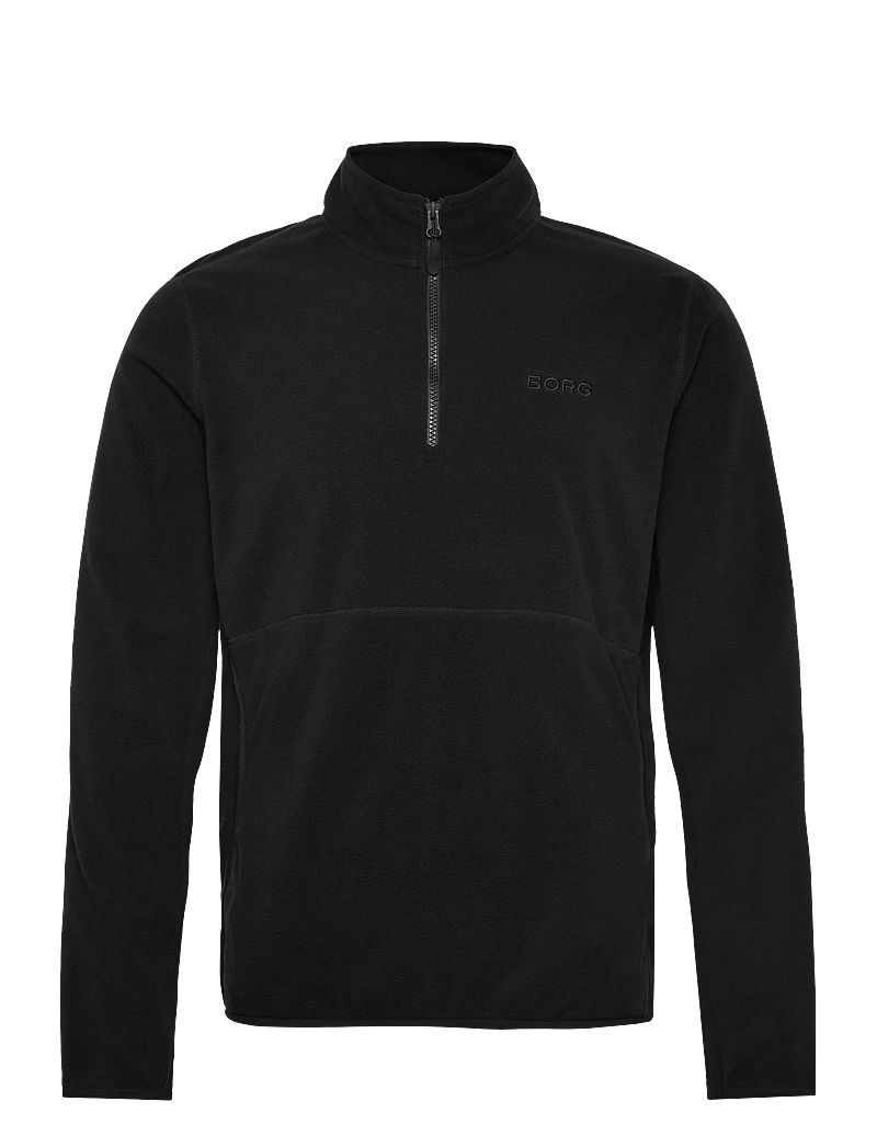 Björn Borg - BORG HALF ZIP FLEECE - fleece og mellemlag - black beauty - 0