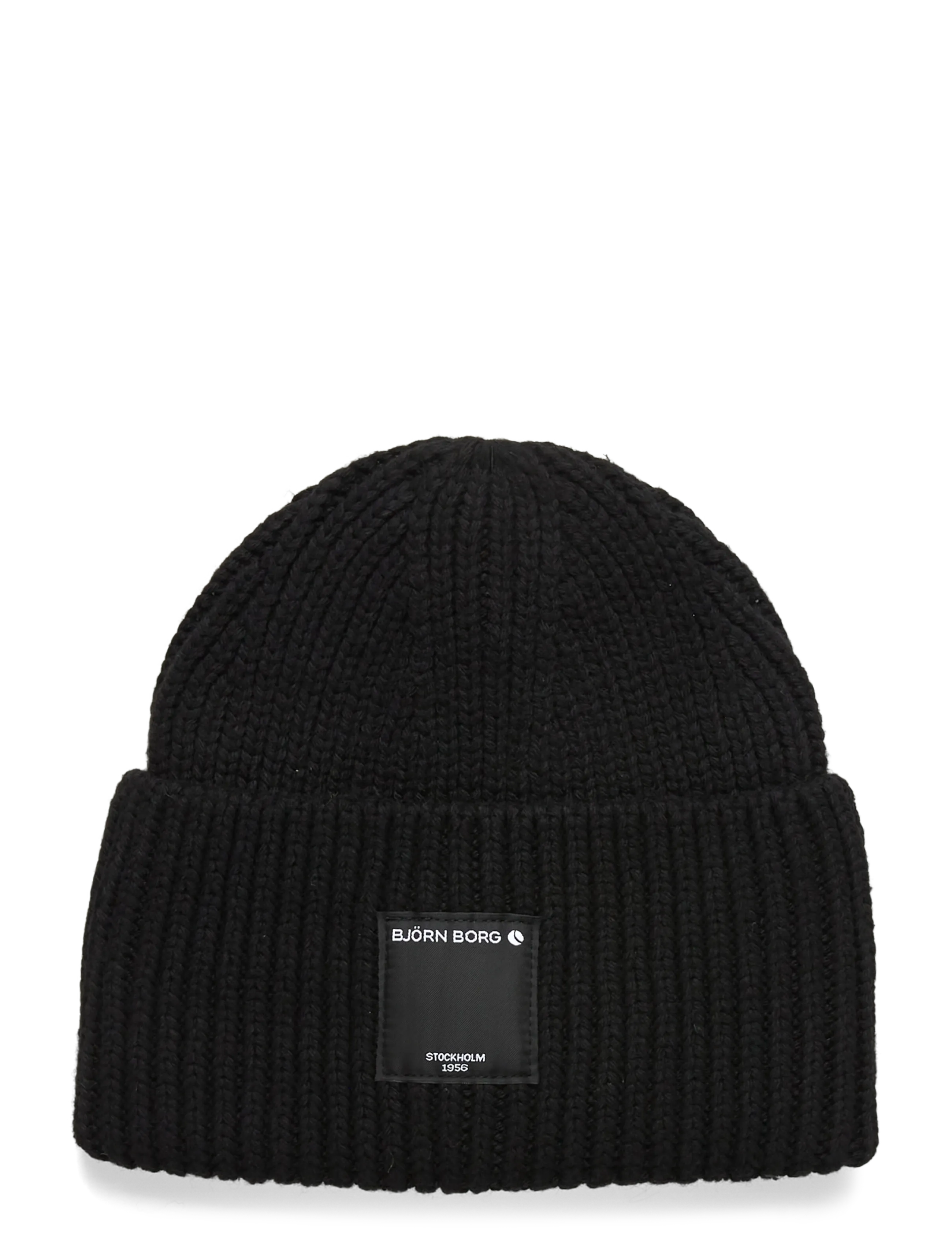 Björn Borg Centre Knit Beanie, Strikket Hue, Sort, Str: ONE SIZE