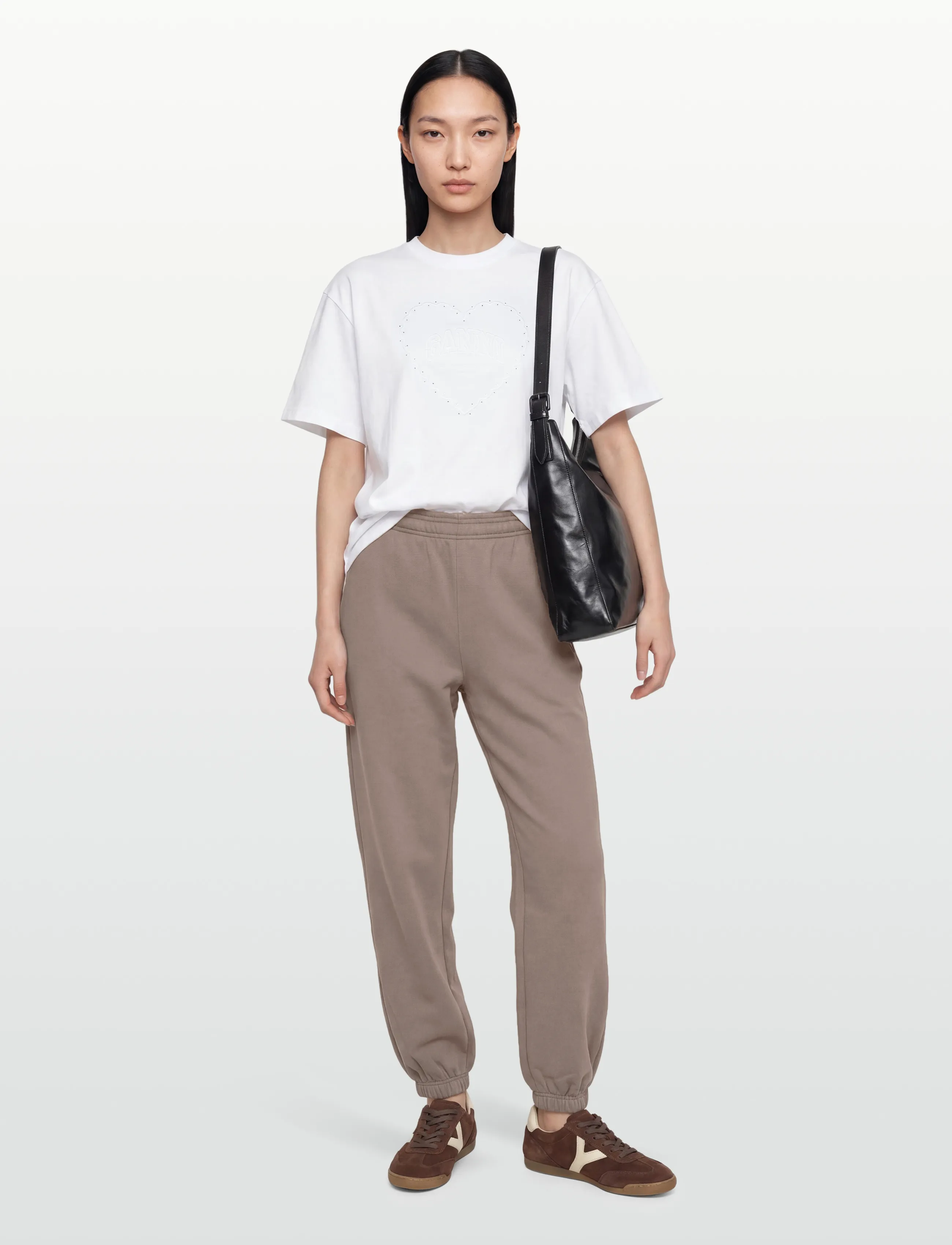 Björn Borg Studio Oversized Sweatpants, Kvinder, Oversize Sweatpants, Beige, Str: M