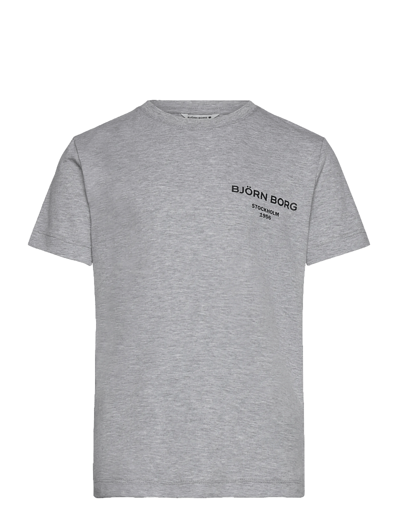 Björn Borg - BORG ESSENTIAL 1 T-SHIRT - t-krekli ar īsām piedurknēm - light grey melange - 0