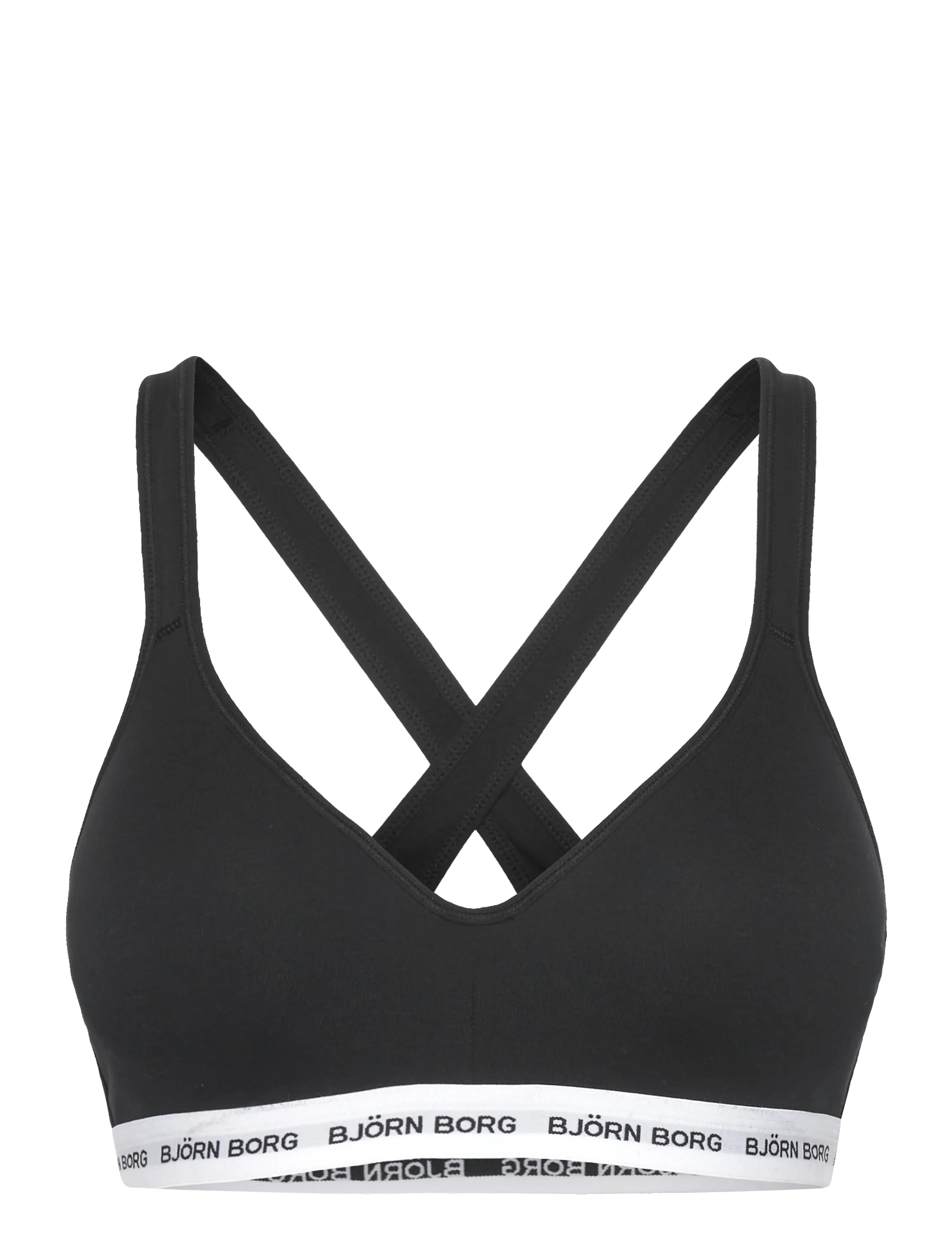 Björn Borg Logo Bralette, Kvinder, Logo Bralette, Sort, Str: XL