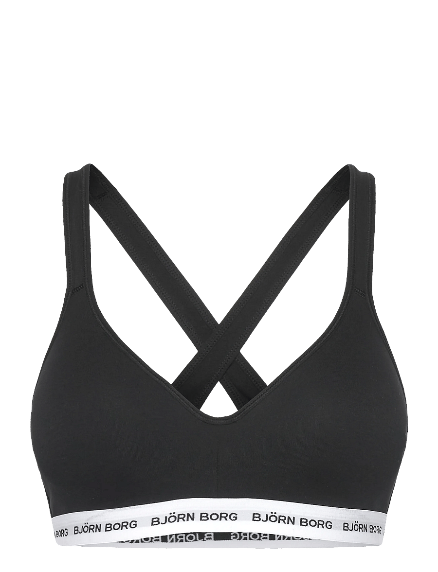 Björn Borg - LOGO BRALETTE - sport bh:ar - black beauty - 0