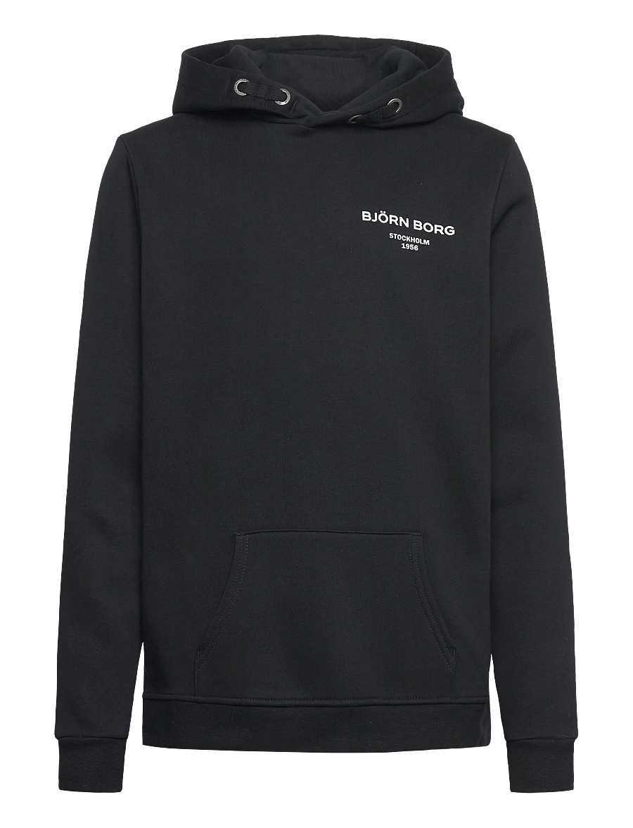 Björn Borg - BORG ESSENTIAL 1 HOODIE - kapuzenpullover - black beauty - 0