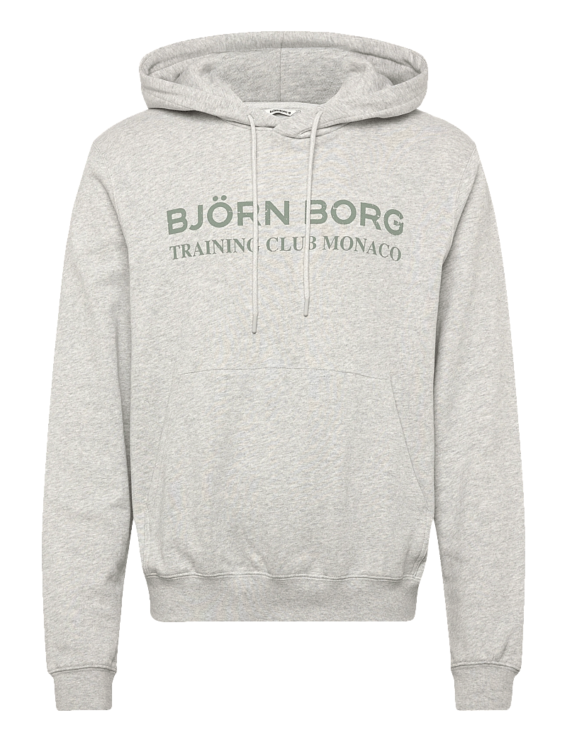 Björn Borg - BORG CLASSIC PRINT HOODIE - hoodies - ultra light grey melange - 0