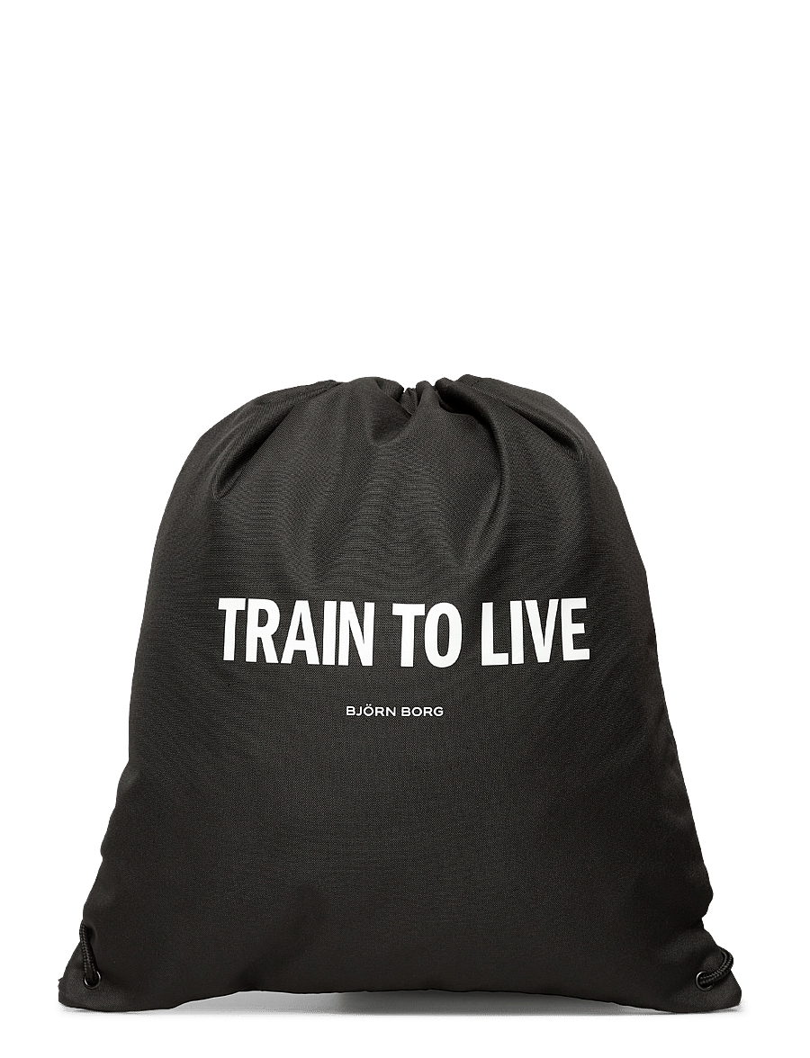 Björn Borg - BORG LOGO DRAWSTRING BAG - træningstasker - black beauty - 0