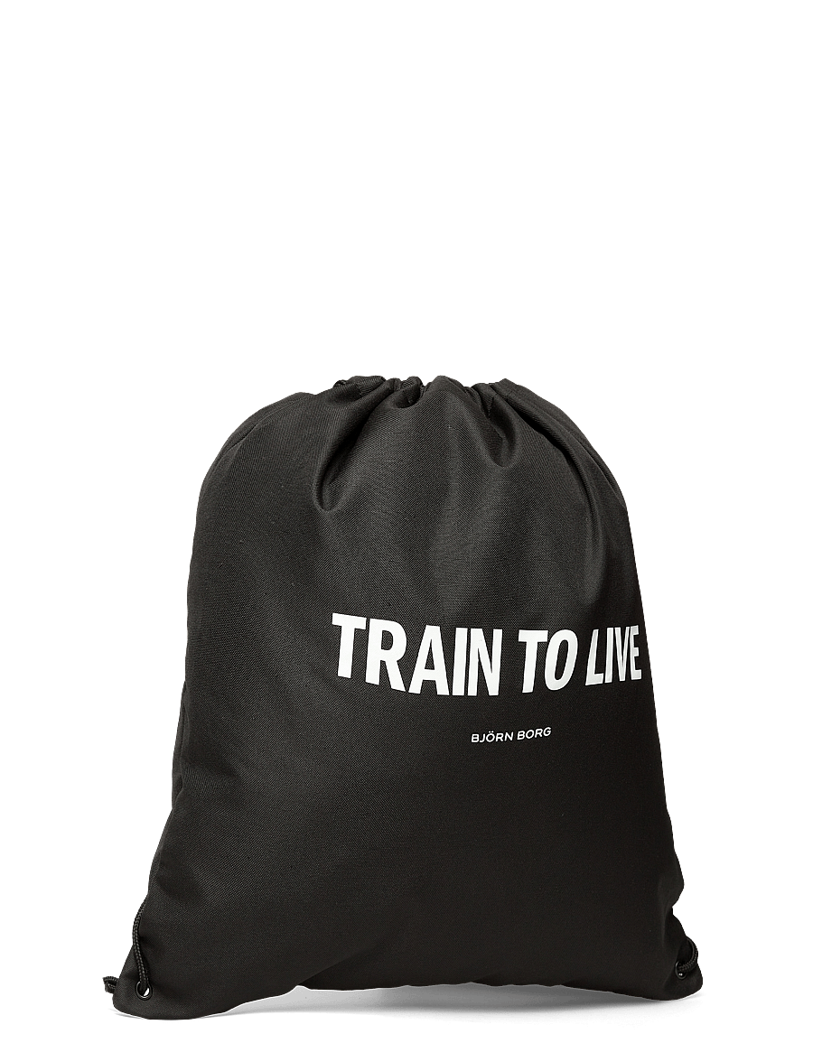 Björn Borg - BORG LOGO DRAWSTRING BAG - træningstasker - black beauty - 2