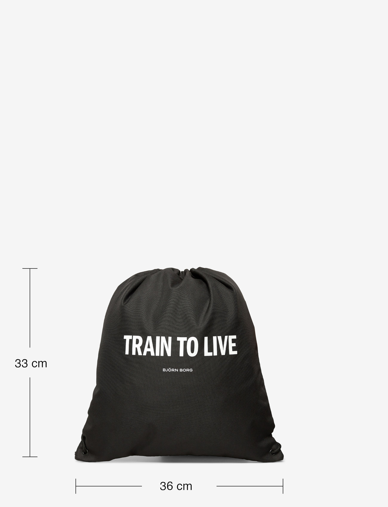Björn Borg - BORG LOGO DRAWSTRING BAG - madalaimad hinnad - black beauty - 3