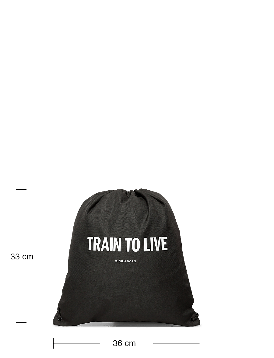 Björn Borg - BORG LOGO DRAWSTRING BAG - træningstasker - black beauty - 3