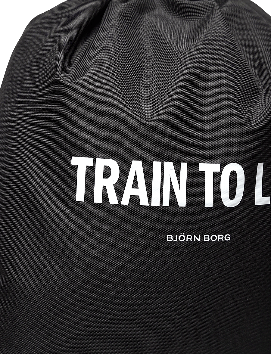 Björn Borg - BORG LOGO DRAWSTRING BAG - træningstasker - black beauty - 4
