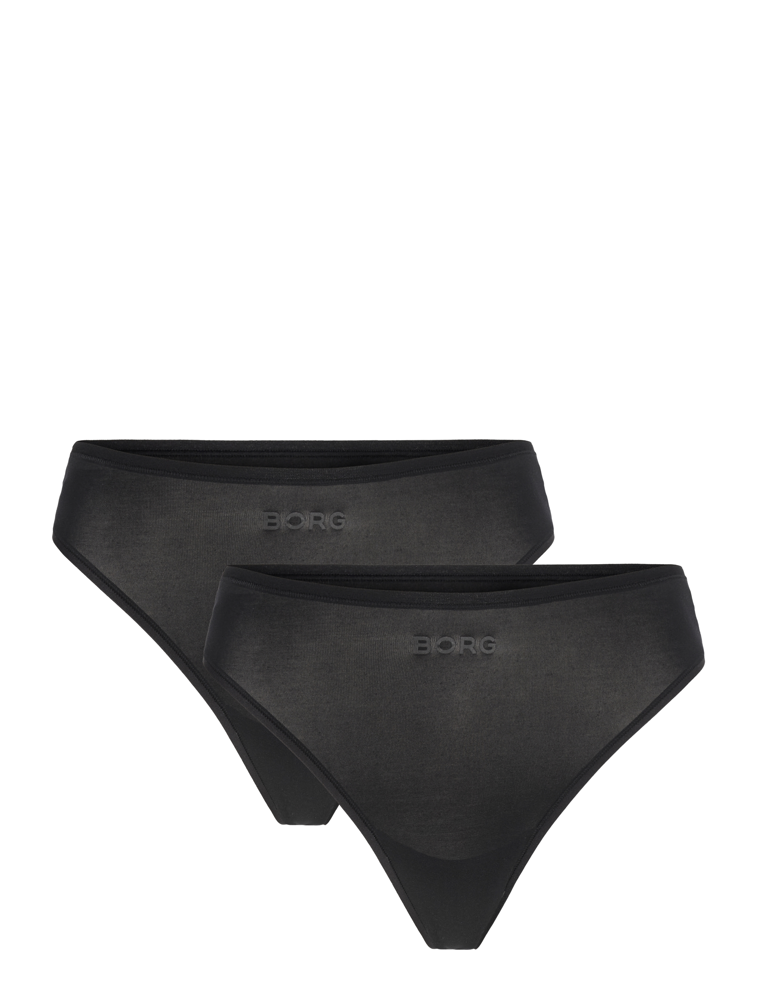 Björn Borg Soft Touch Thong 2P, Damen, Soft Touch String, Schwarz, Gr: L