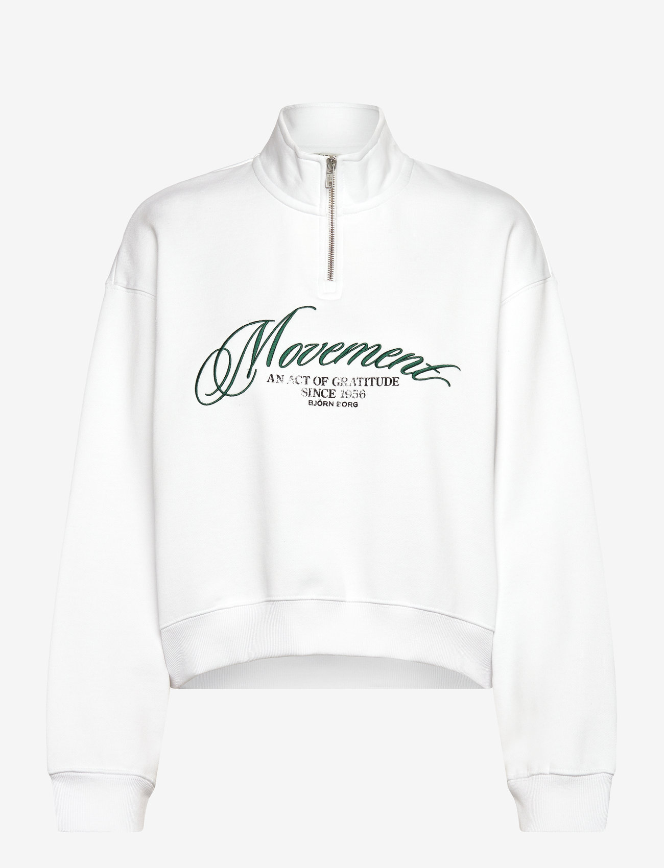 Björn Borg - ALICE STENLÖF HALFZIP SWEATSHIRT - Överdelar - brilliant white - 1