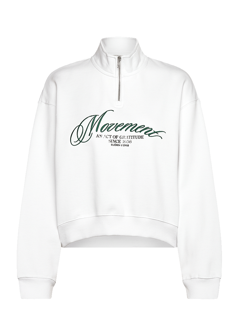 Björn Borg - ALICE STENLÖF HALFZIP SWEATSHIRT - Överdelar - brilliant white - 1