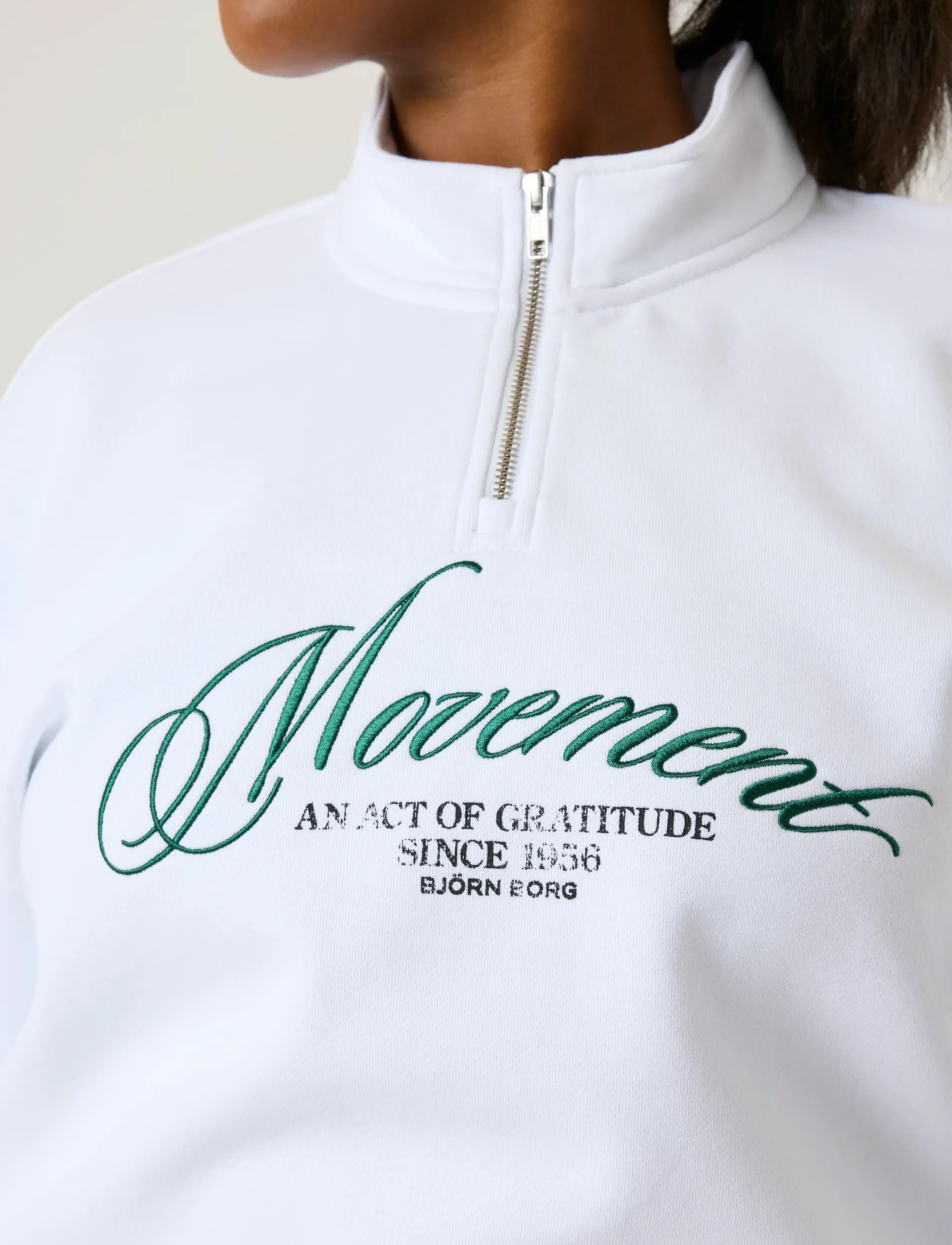 Björn Borg - ALICE STENLÖF HALFZIP SWEATSHIRT - brilliant white - 3