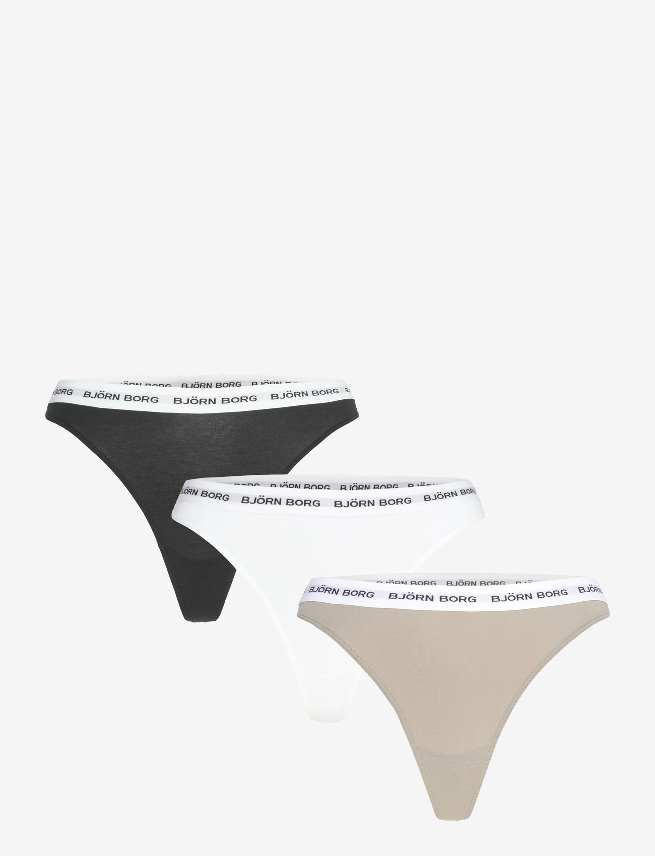 Björn Borg - LOGO THONG 3p - laveste priser - multipack 1 - 0