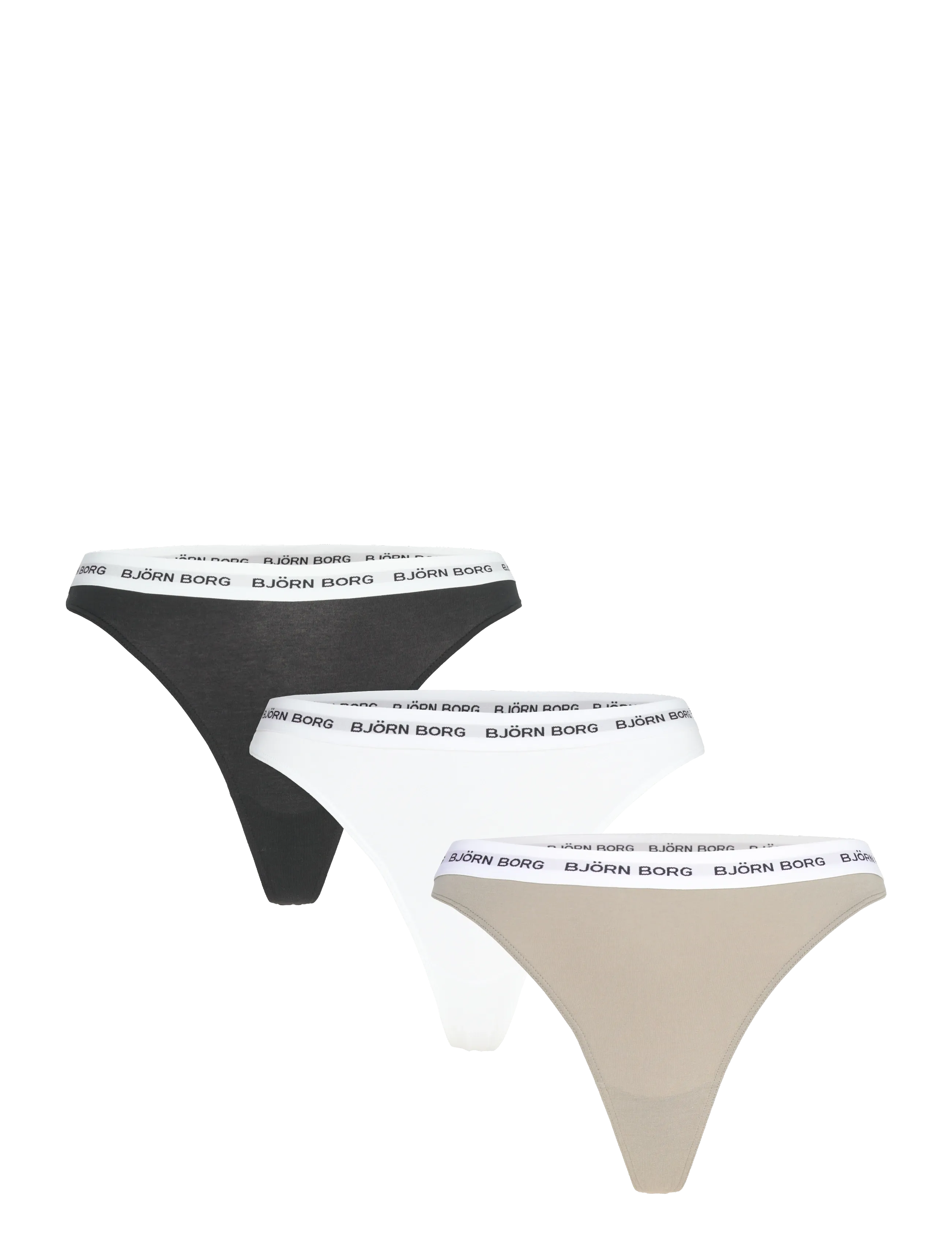 Björn Borg LOGO THONG 3p - Undertøj - MULTIPACK 1 / white
