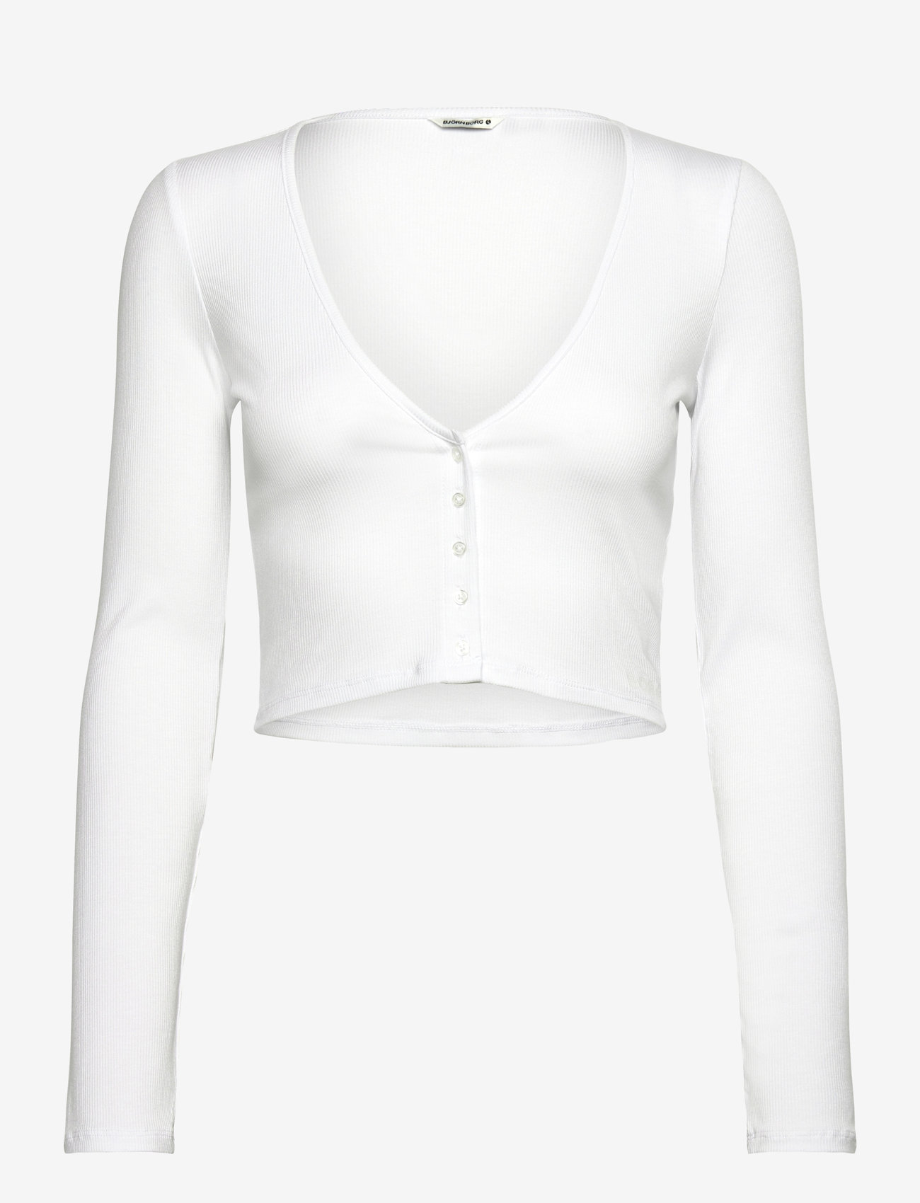 Björn Borg - ALICE STENLÖF CROPPED RIB CARDIGAN - crop-tops - brilliant white - 1