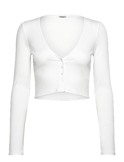 Björn Borg ALICE STENLÖF CROPPED RIB CARDIGAN - Överdelar - BRILLIANT WHITE / white