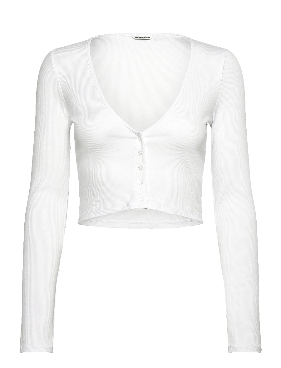 Björn Borg - ALICE STENLÖF CROPPED RIB CARDIGAN - crop-tops - brilliant white - 1
