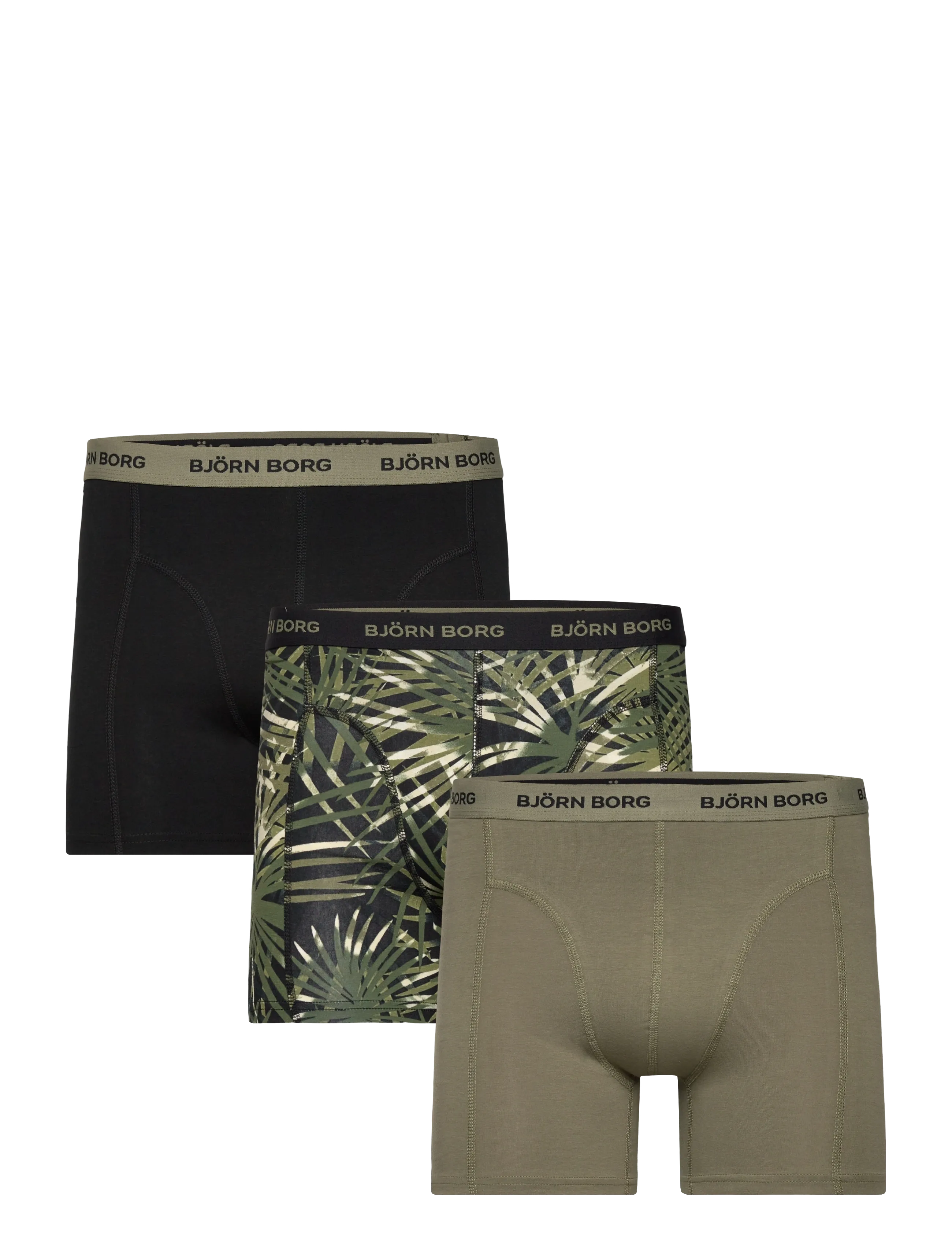 Björn Borg COTTON STRETCH BOXER 3p - Winter deals - MULTIPACK 4 / khaki/green