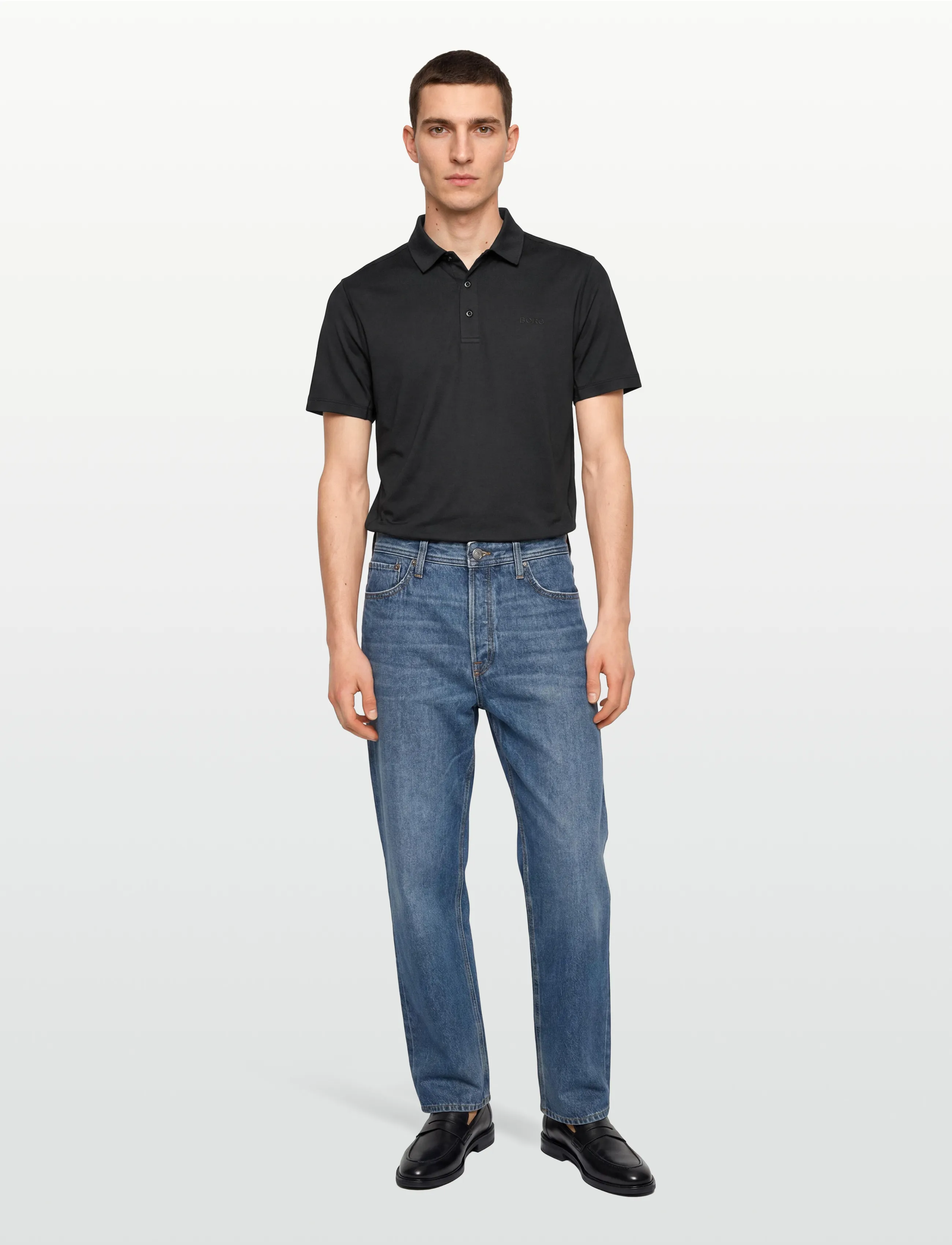 Björn Borg Sports Polo Shirt, M, Sport Polos, Schwarz - Short-sleeved Männerswear