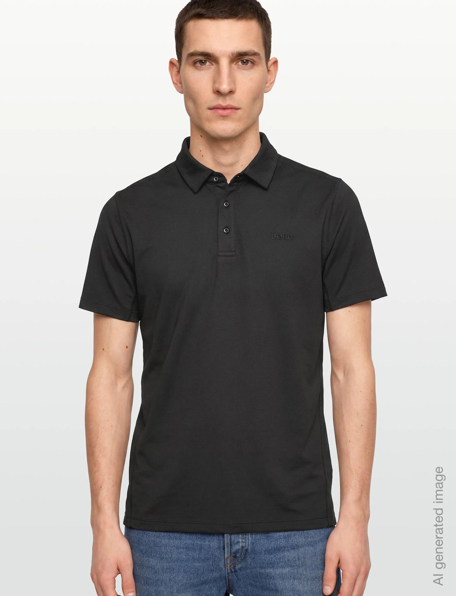Björn Borg - BORG SPORTS POLO SHIRT - oberteile & t-shirts - black beauty - 3