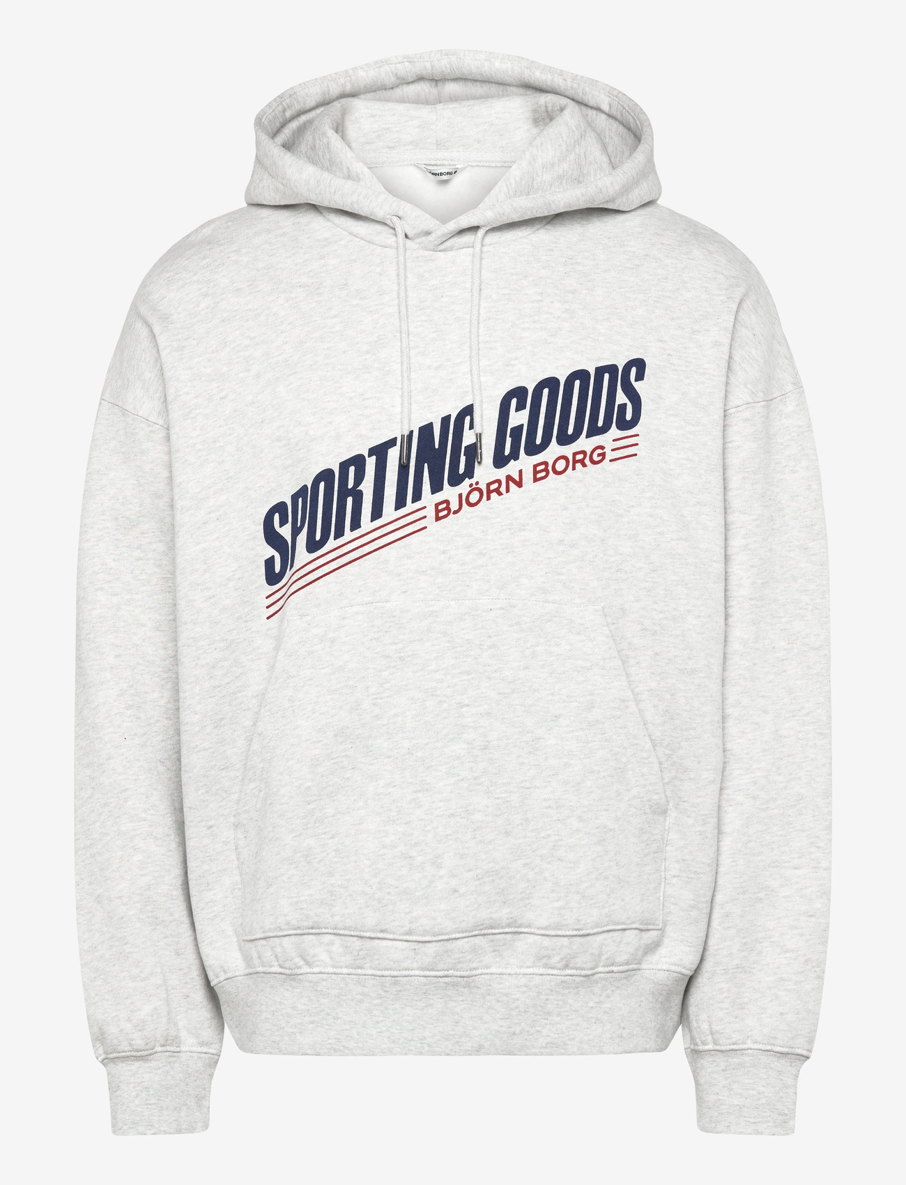 Björn Borg - BORG OVERSIZED HOODIE - tops - ultra light grey melange - 1