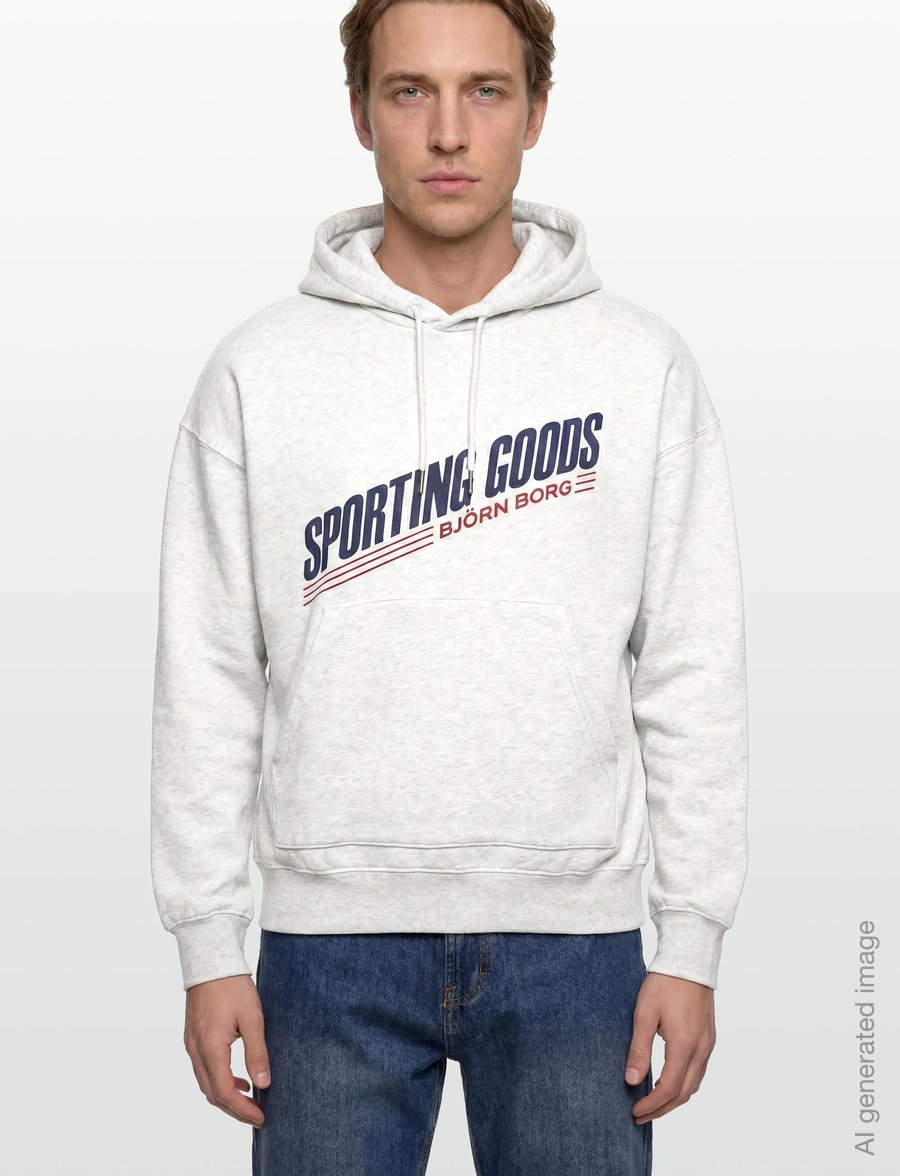 Björn Borg - BORG OVERSIZED HOODIE - sweatshirts - ultra light grey melange - 3