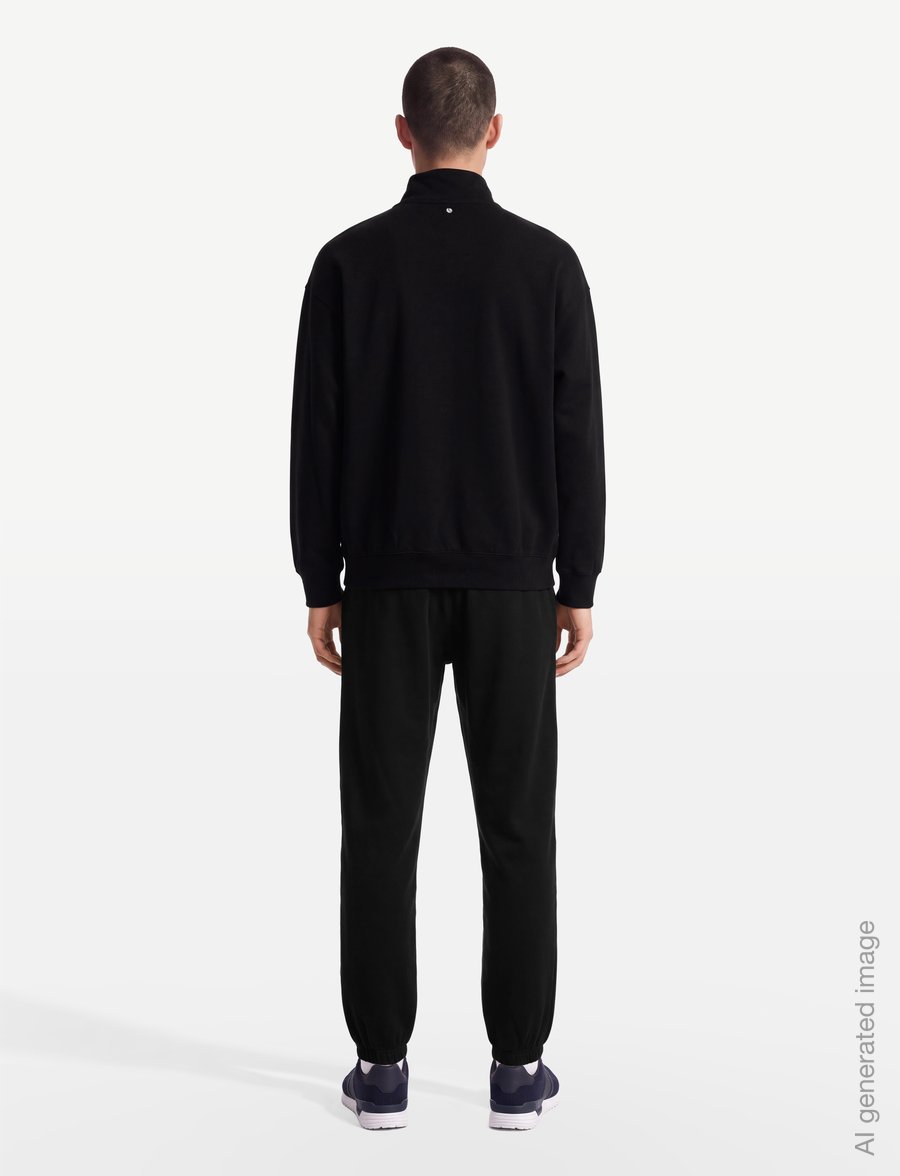 Björn Borg - BORG OVERSIZED HALF-ZIP - oberteile - black beauty - 4