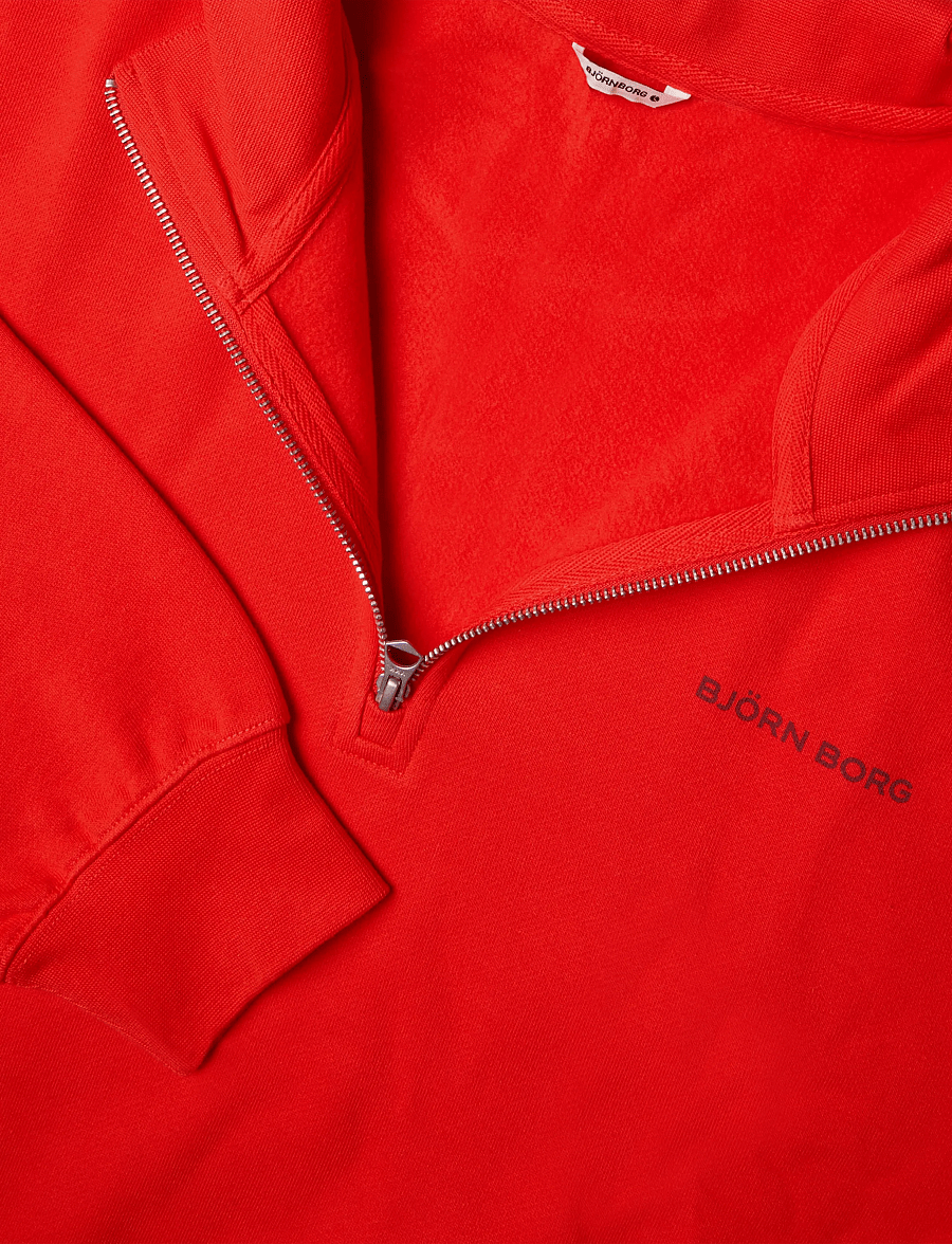 Björn Borg - BORG OVERSIZED HALF-ZIP - tops - flame scarlet - 2